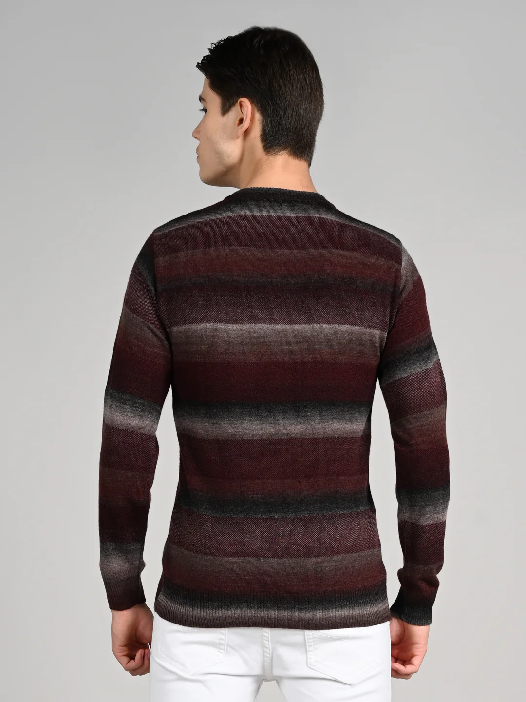 Killer Men Round Neck Wine Sweaters - Image 7