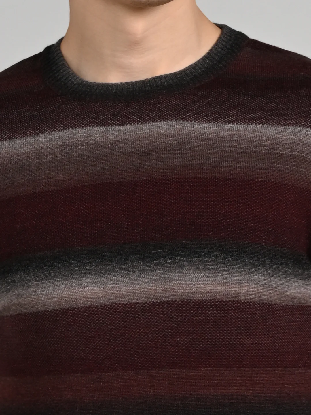 Killer Men Round Neck Wine Sweaters - Image 8