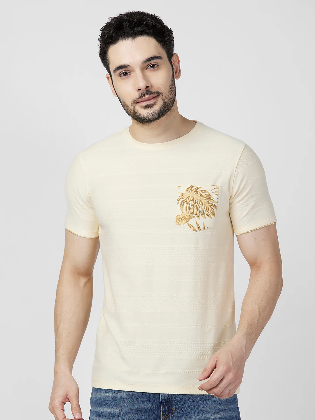 Killer Men Yellow Printed Slim Fit T-Shirts - Image 3