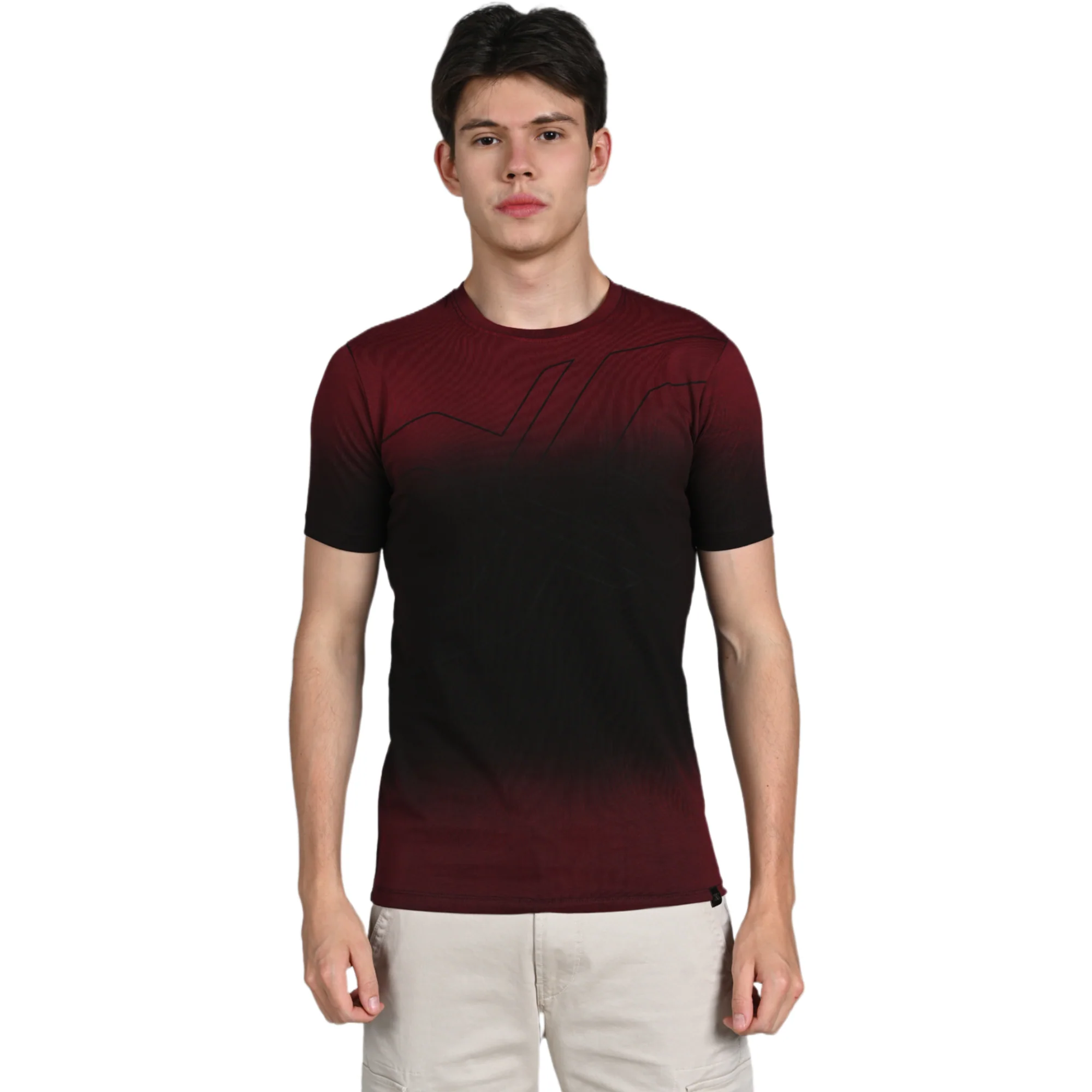 Killer Men Red Printed Slim Fit T-Shirt - Image 4