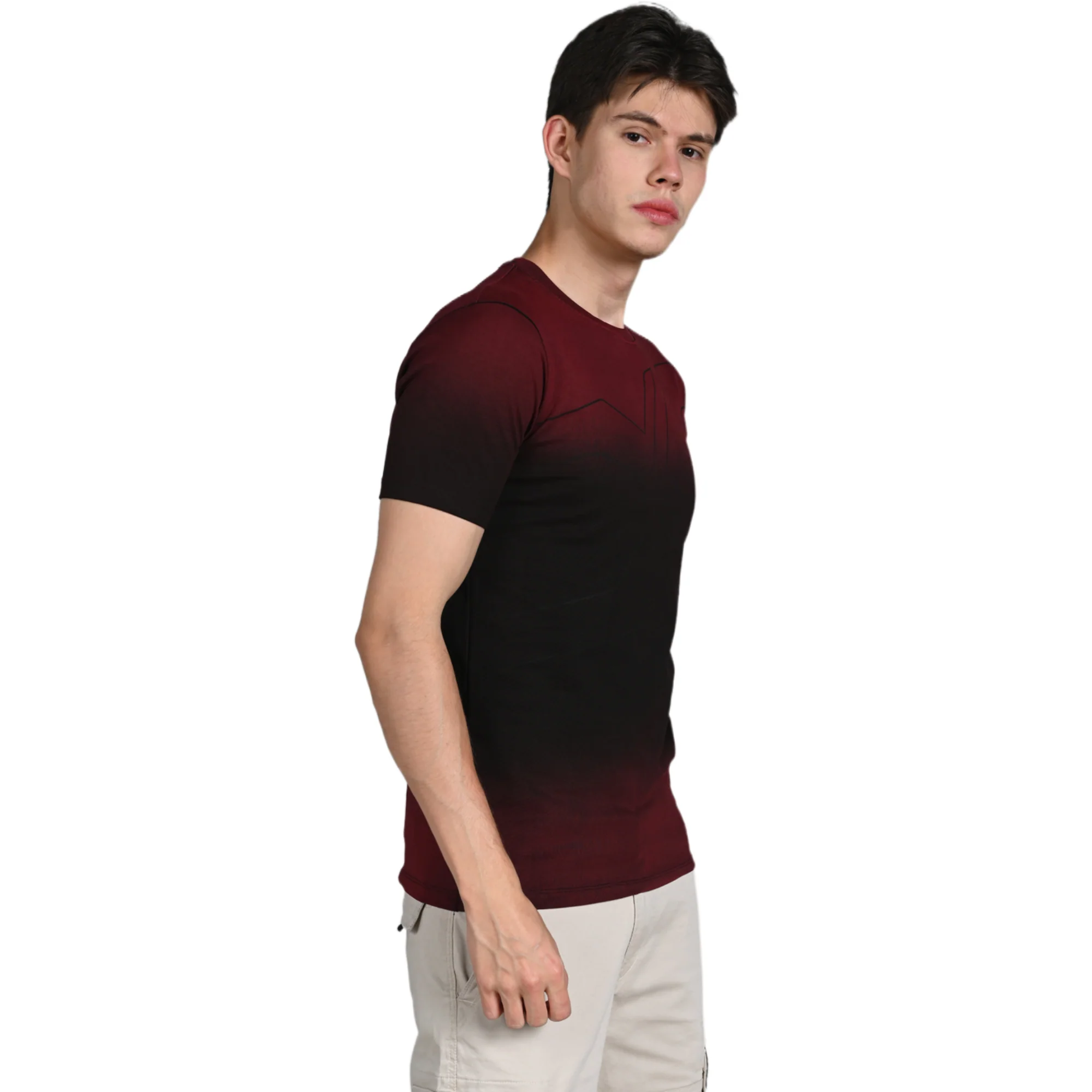 Killer Men Red Printed Slim Fit T-Shirt - Image 5