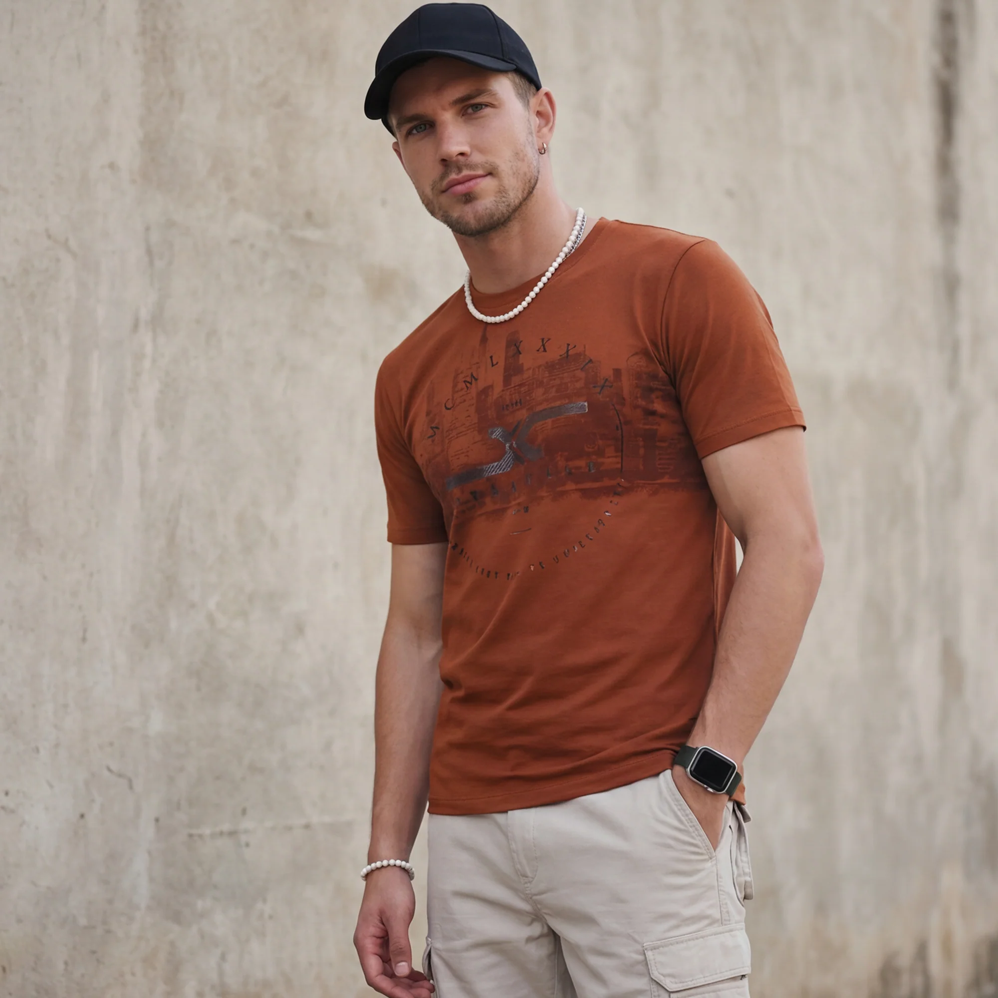 Killer Men Rust Printed Slim Fit T-Shirt - Image 2