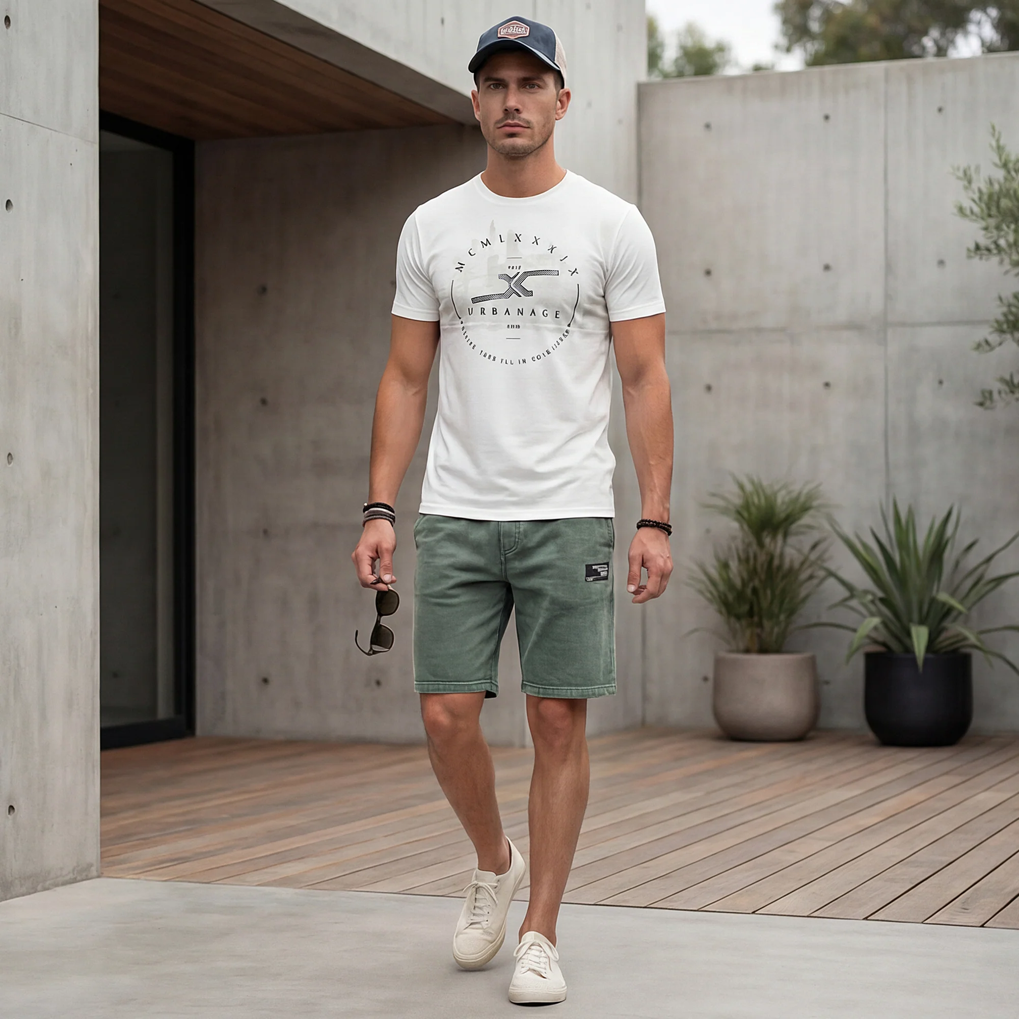 Killer Men White Printed Slim Fit T-Shirt