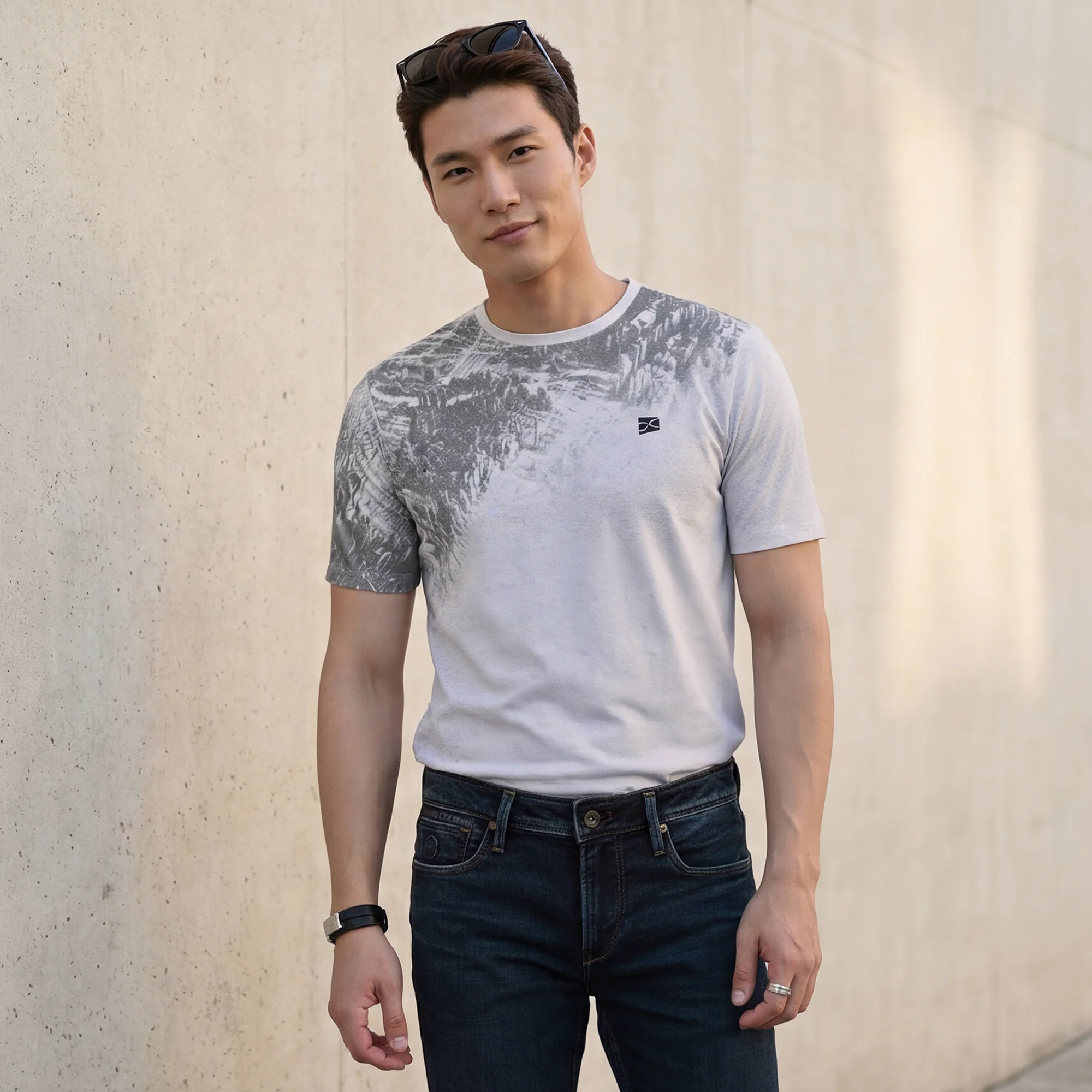 Killer Men White Printed Slim Fit T-Shirt - Image 2