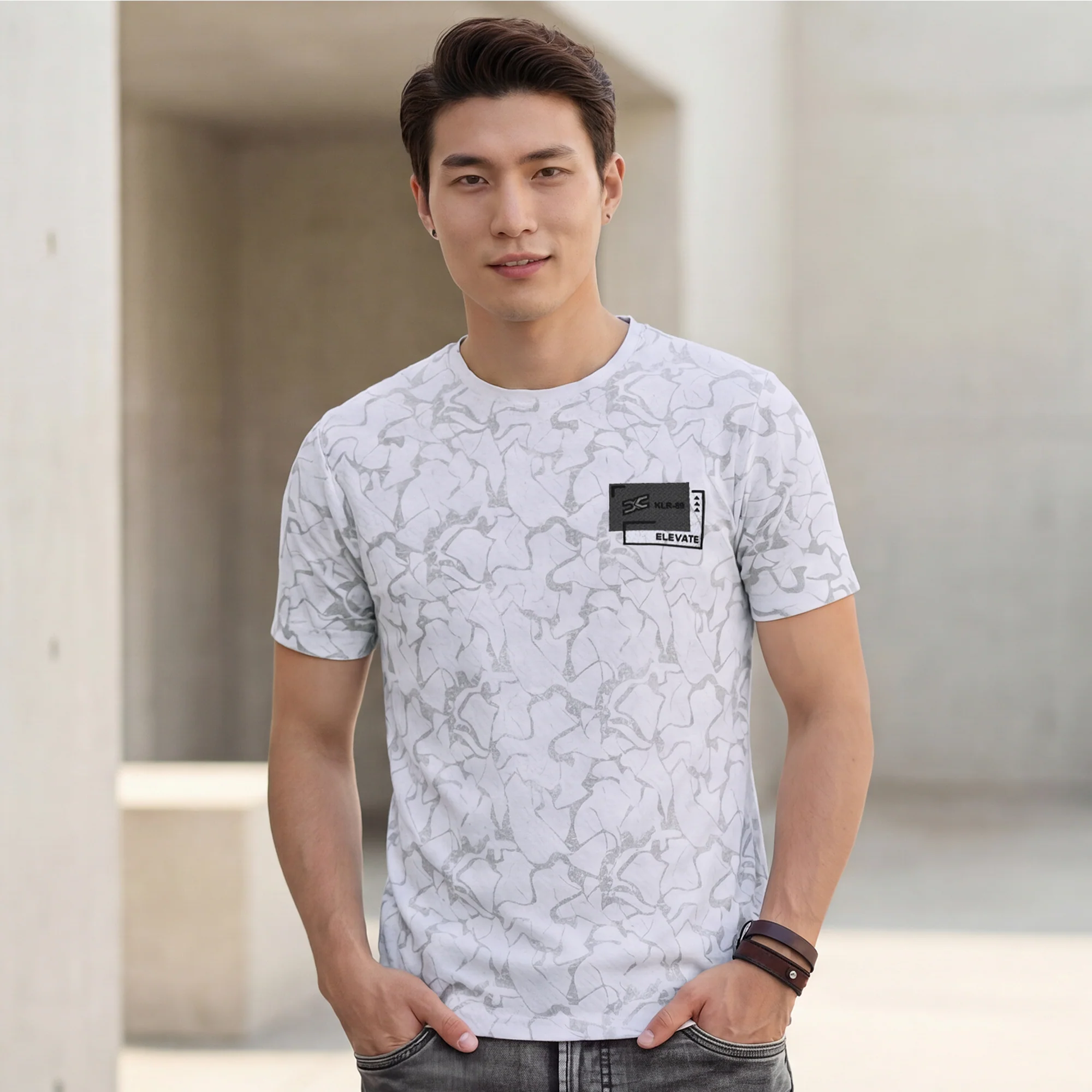 Killer Men White Printed Slim Fit T-Shirt - Image 2