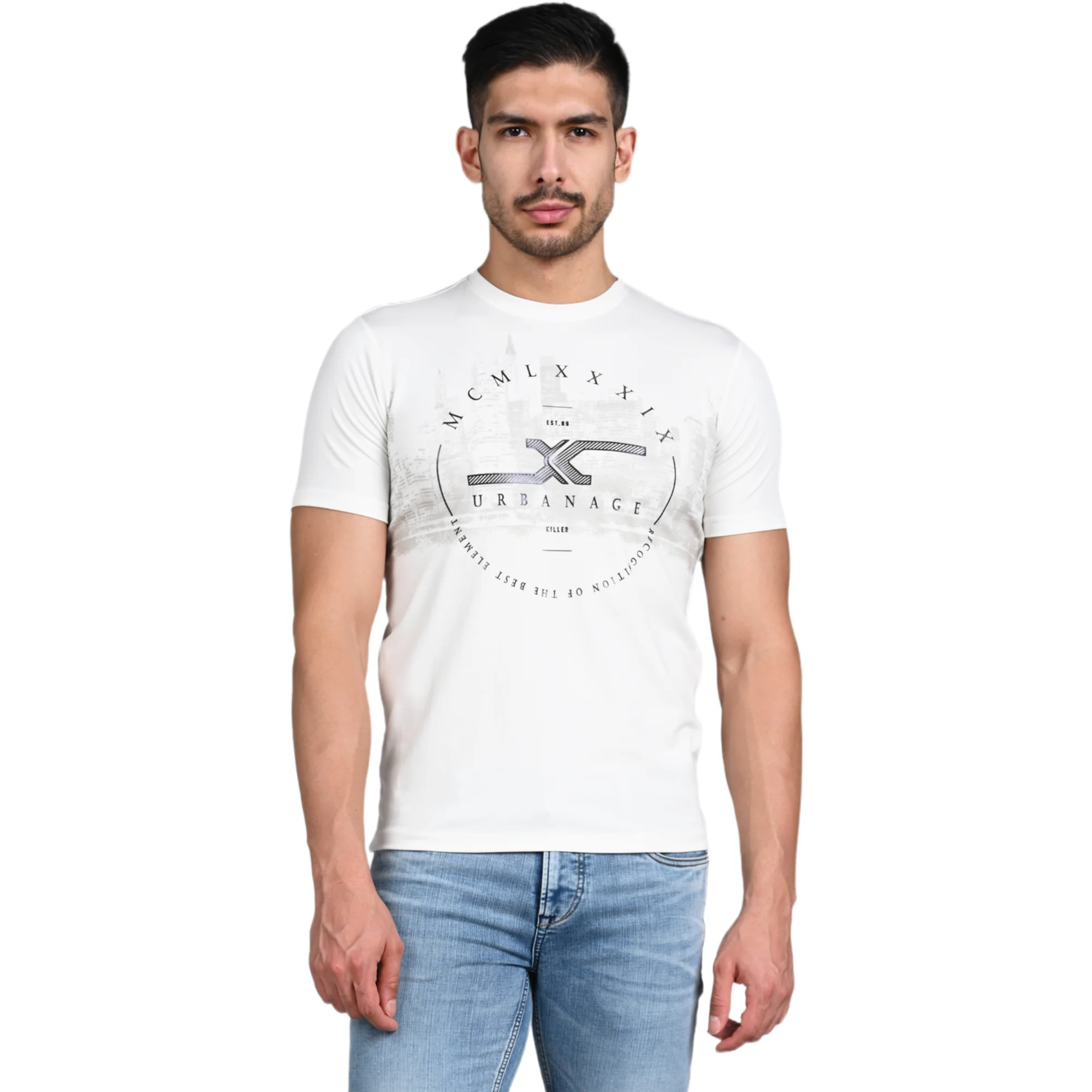 Killer Men White Printed Slim Fit T-Shirt - Image 4