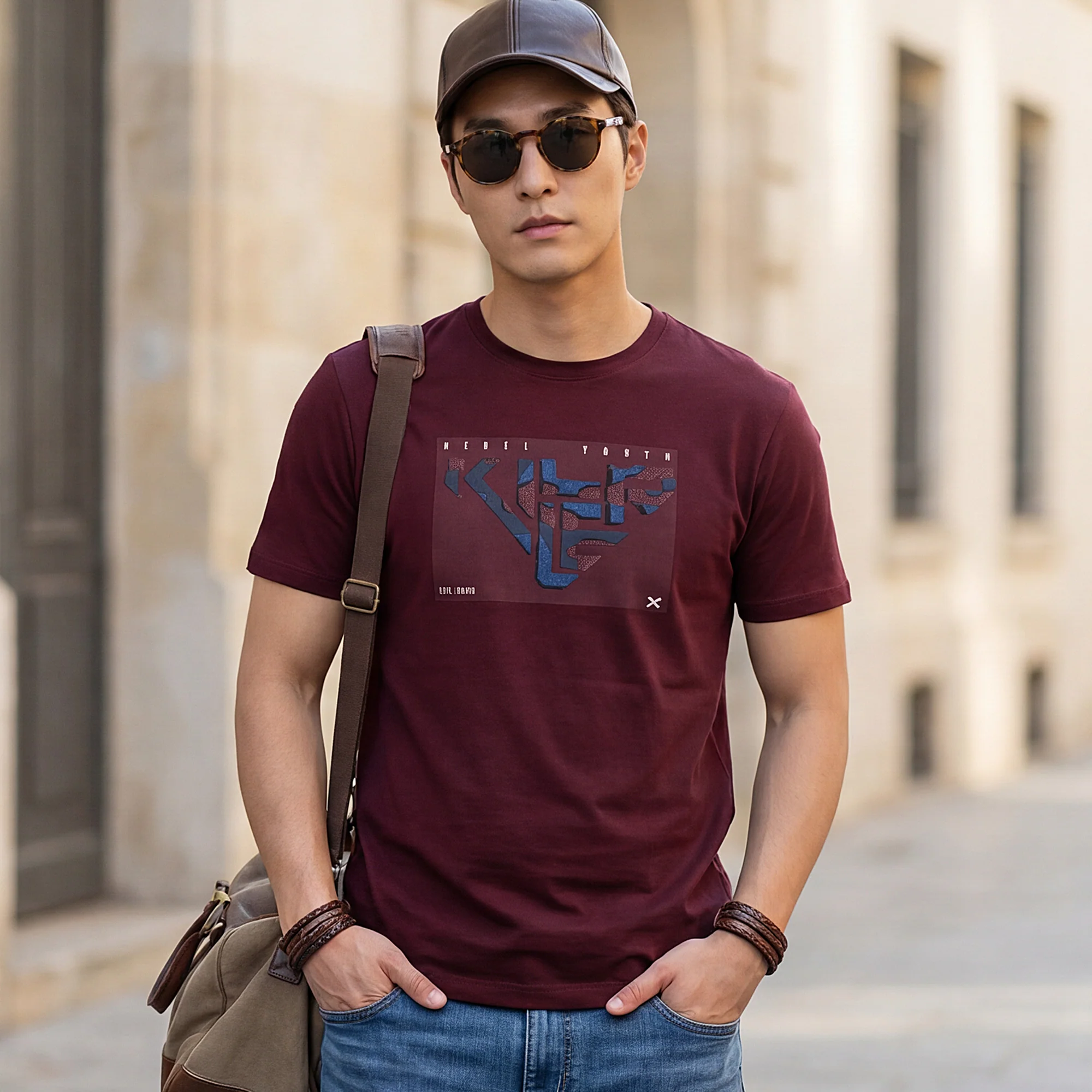 Killer Wine Printed Slim Fit T-Shirt - Image 2