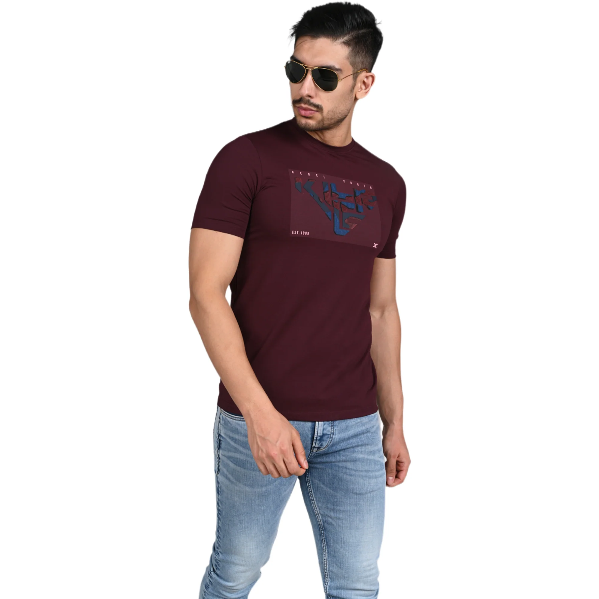 Killer Wine Printed Slim Fit T-Shirt - Image 3