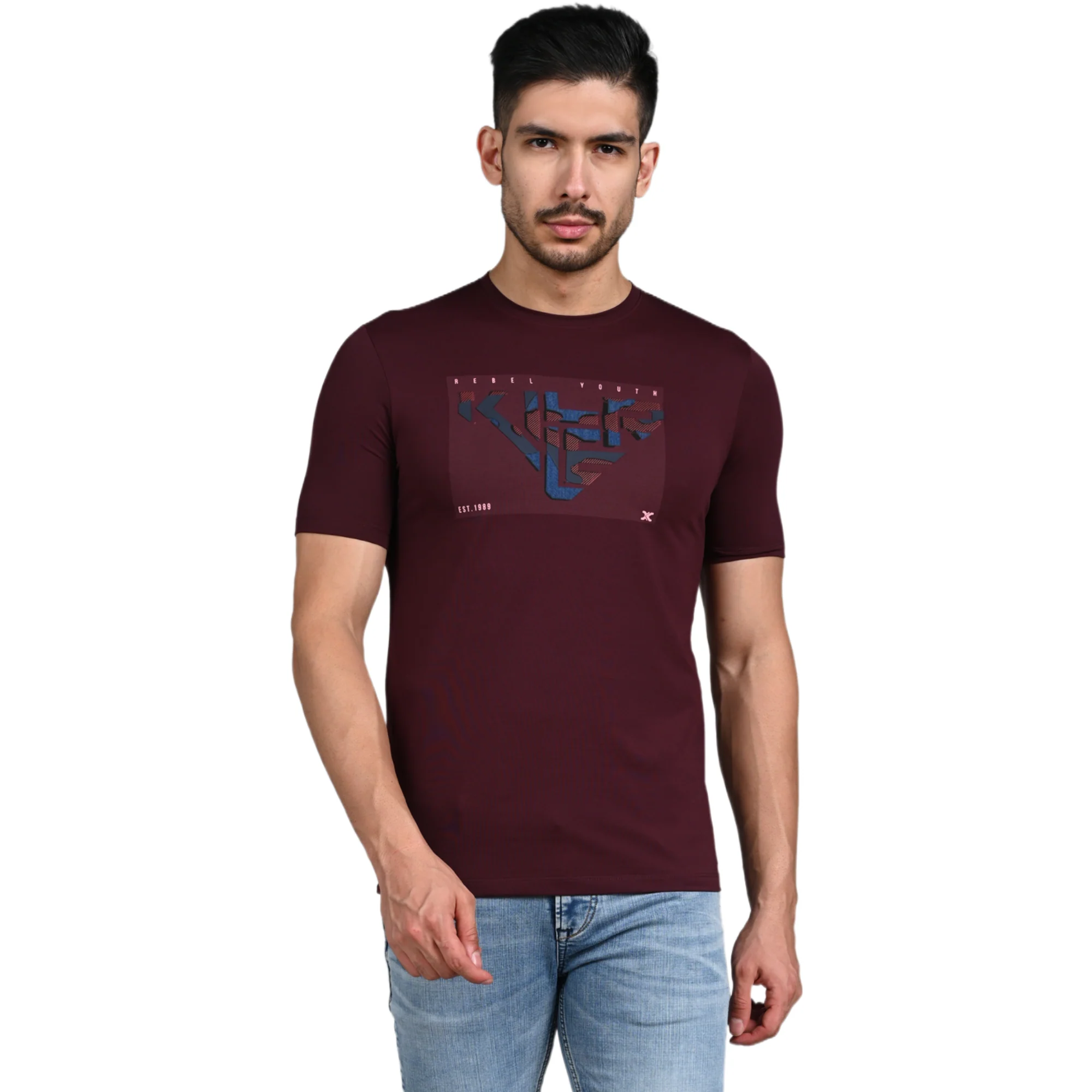 Killer Wine Printed Slim Fit T-Shirt - Image 4