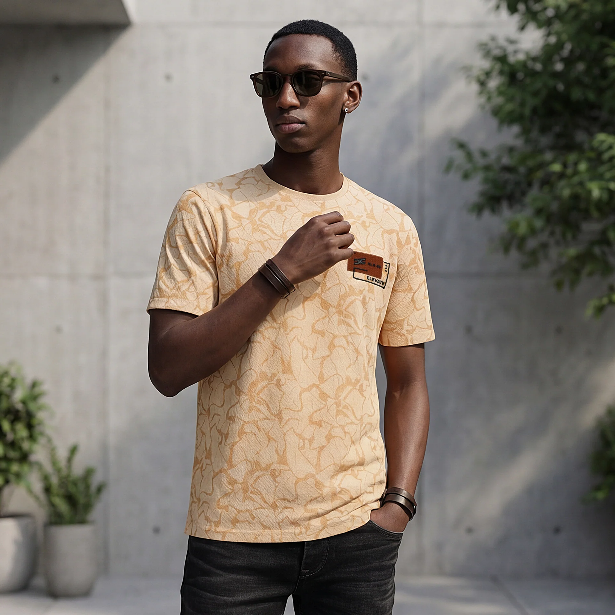 Killer Men Yellow Printed Slim Fit T-Shirt - Image 2