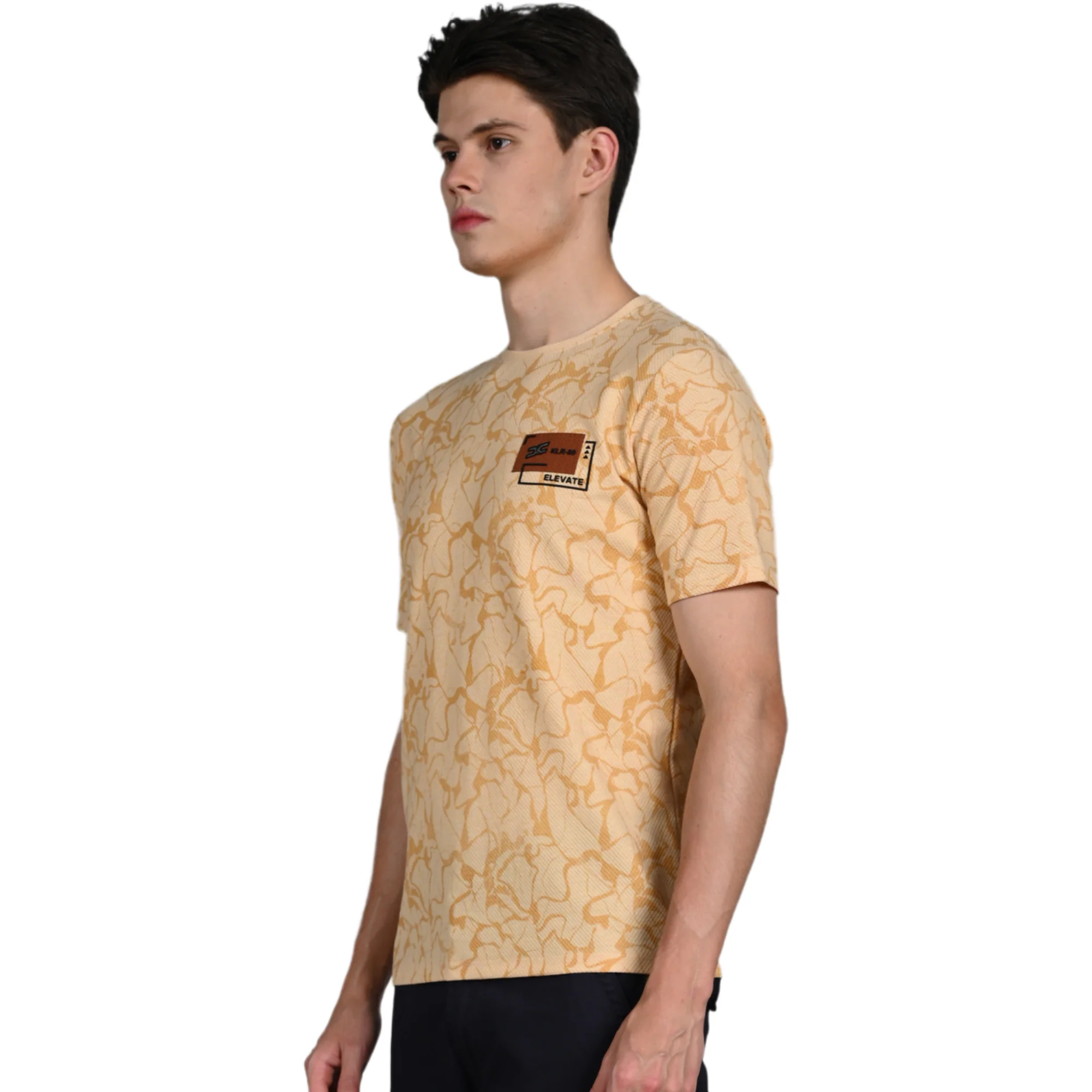 Killer Men Yellow Printed Slim Fit T-Shirt - Image 6
