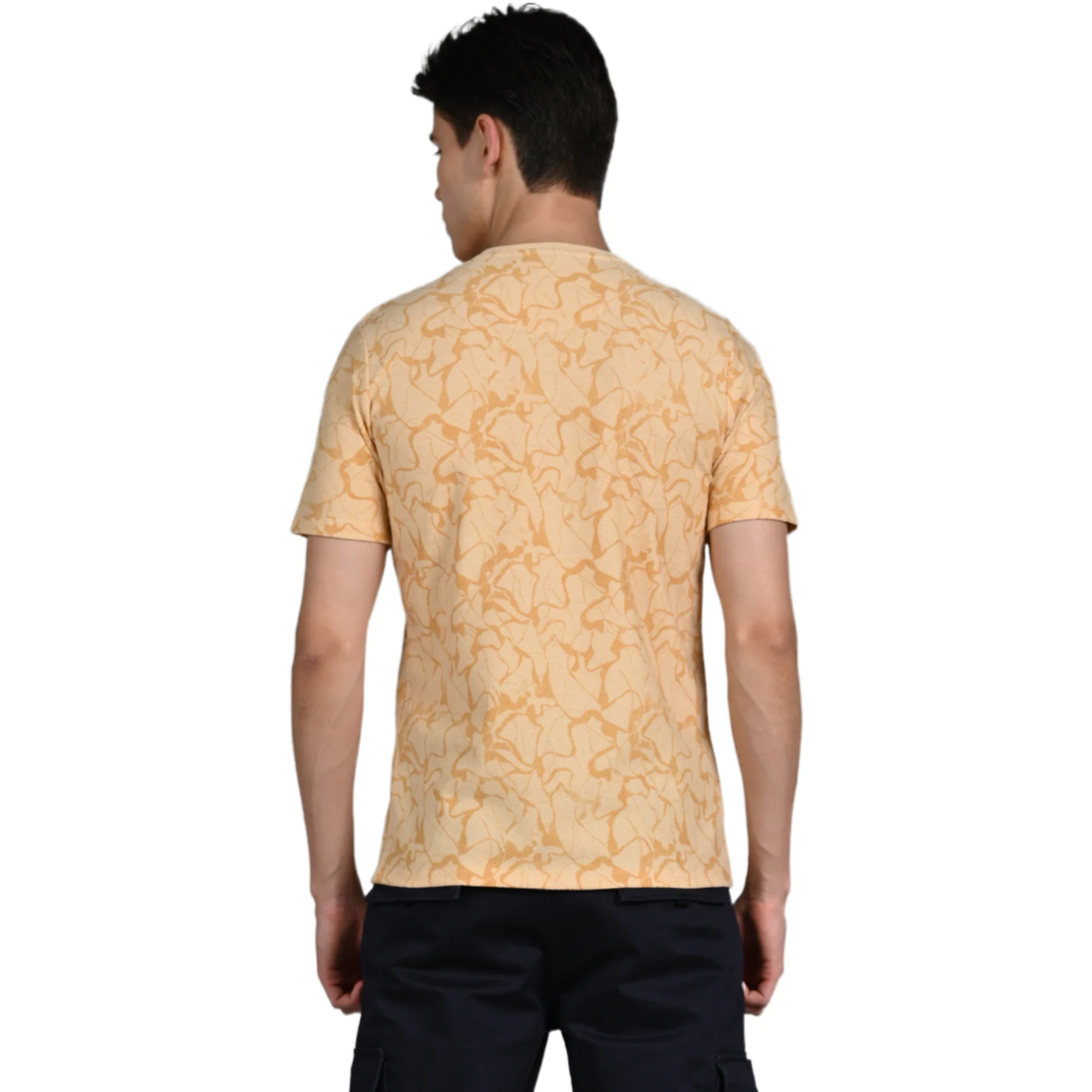 Killer Men Yellow Printed Slim Fit T-Shirt - Image 7
