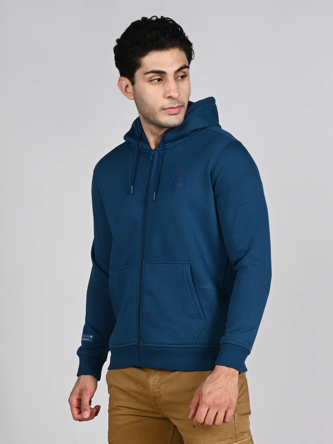 Killer Men Teal Blue Hooded Sweat Shirts - Image 5
