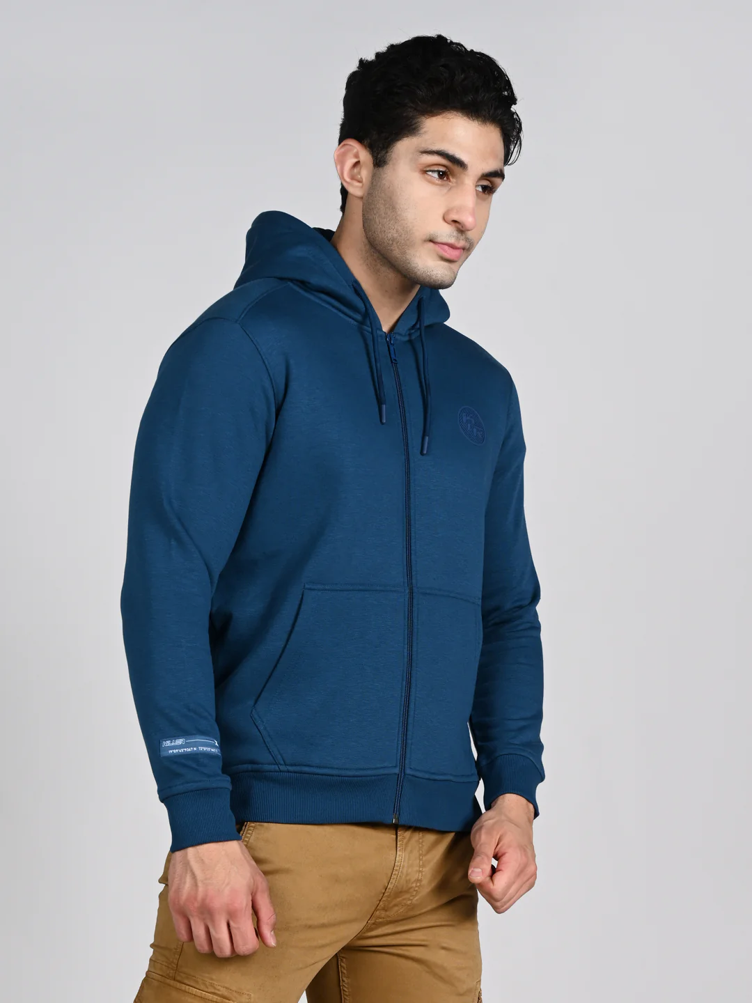 Killer Men Teal Blue Hooded Sweat Shirts - Image 6