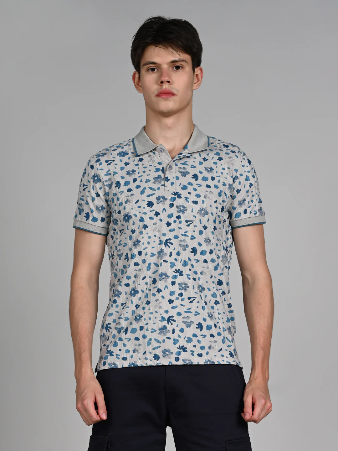 Killer Men Teal Blue Printed Slim Fit T-Shirt - Image 4