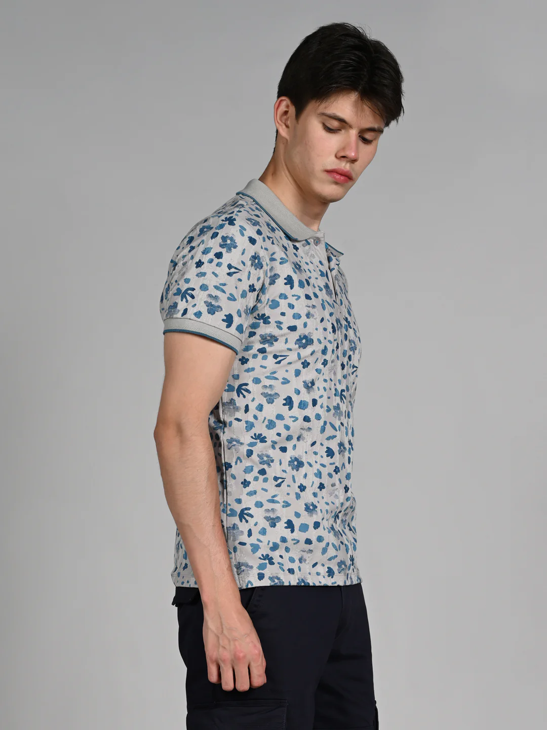 Killer Men Teal Blue Printed Slim Fit T-Shirt - Image 5