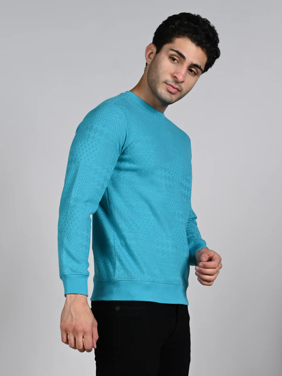 Killer Men Turquoise Blue Sweat Shirts - Image 5