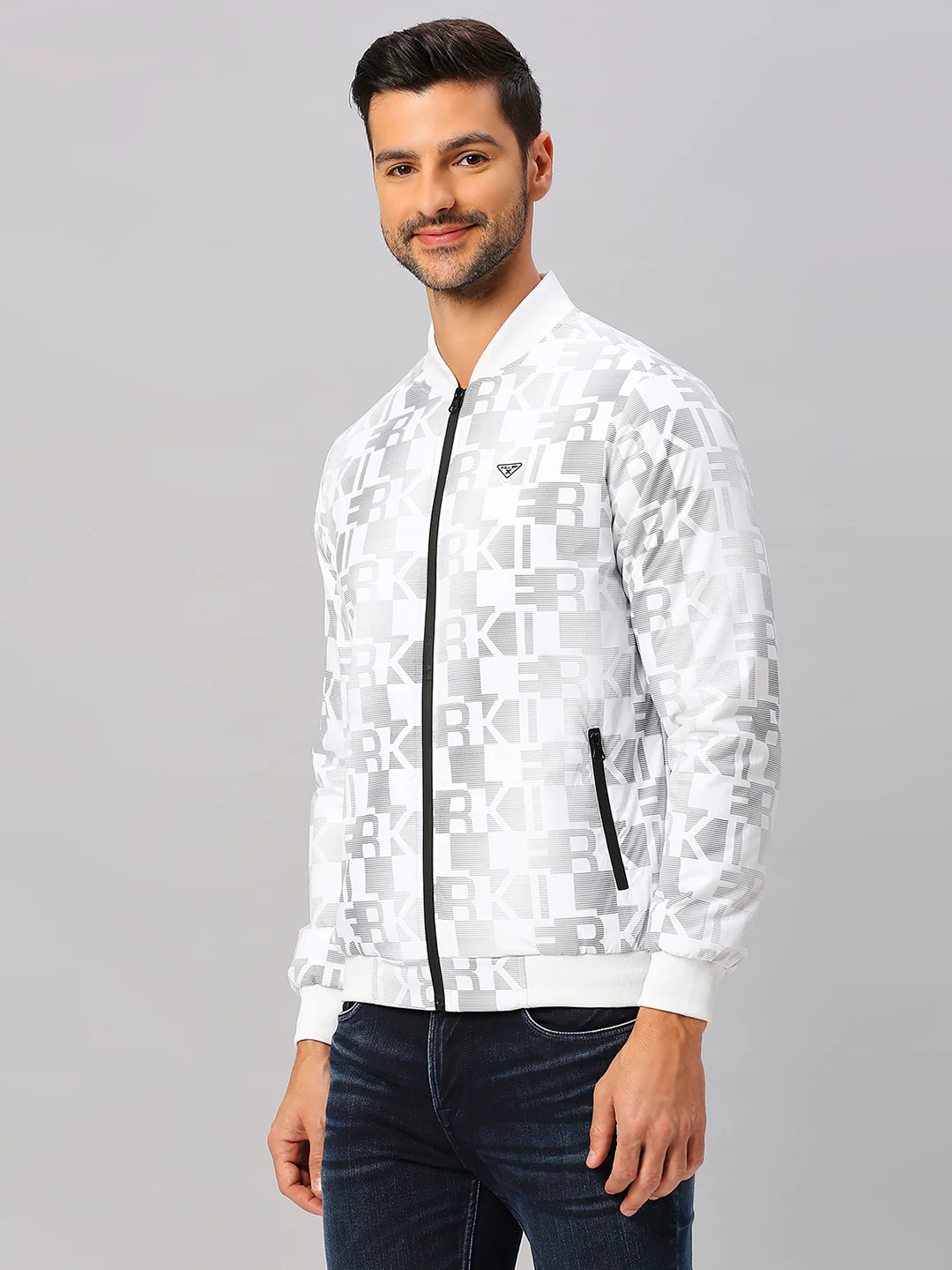 Killer Men White Bomber Neck Jackets - Image 4