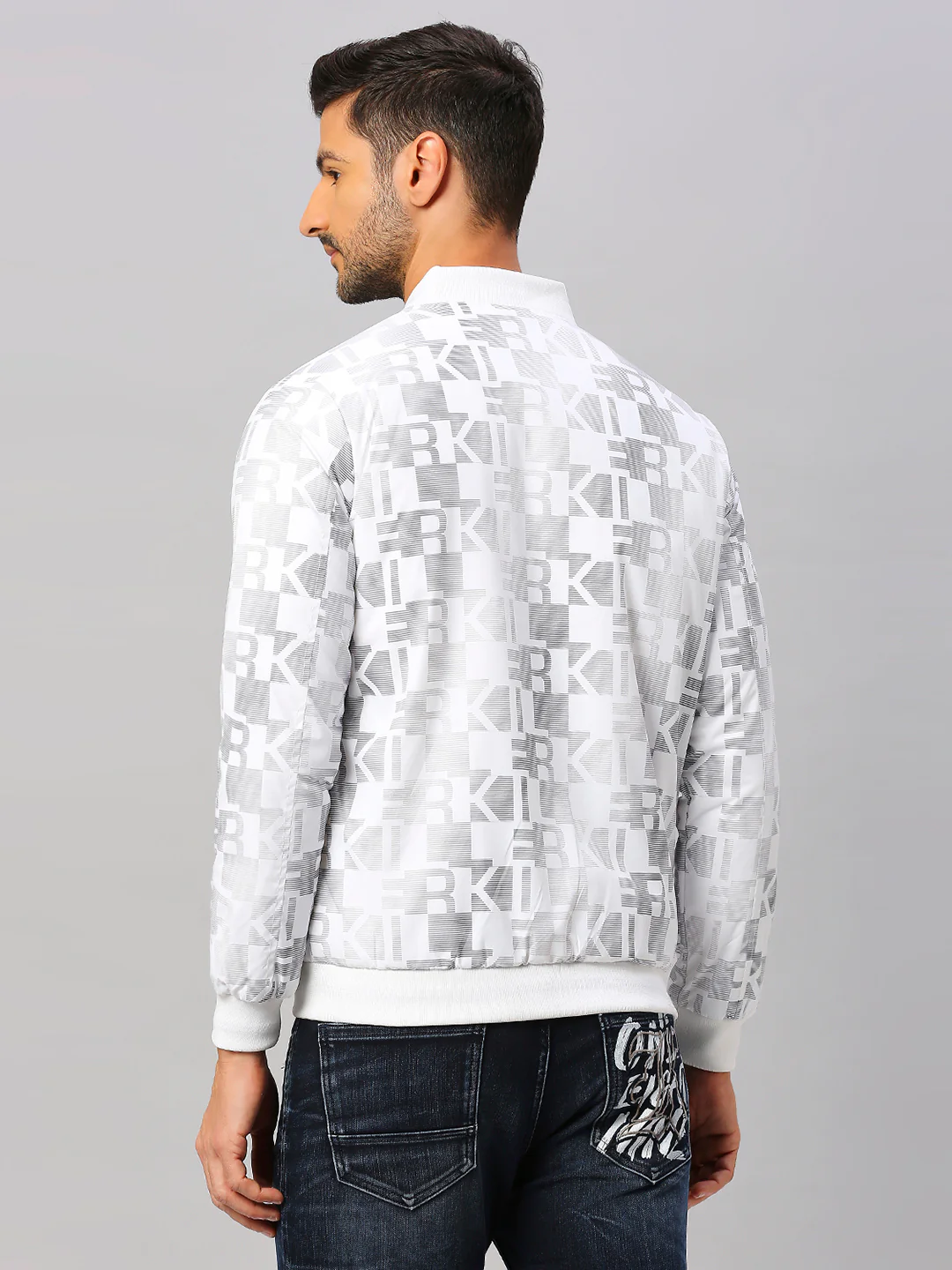 Killer Men White Bomber Neck Jackets - Image 6