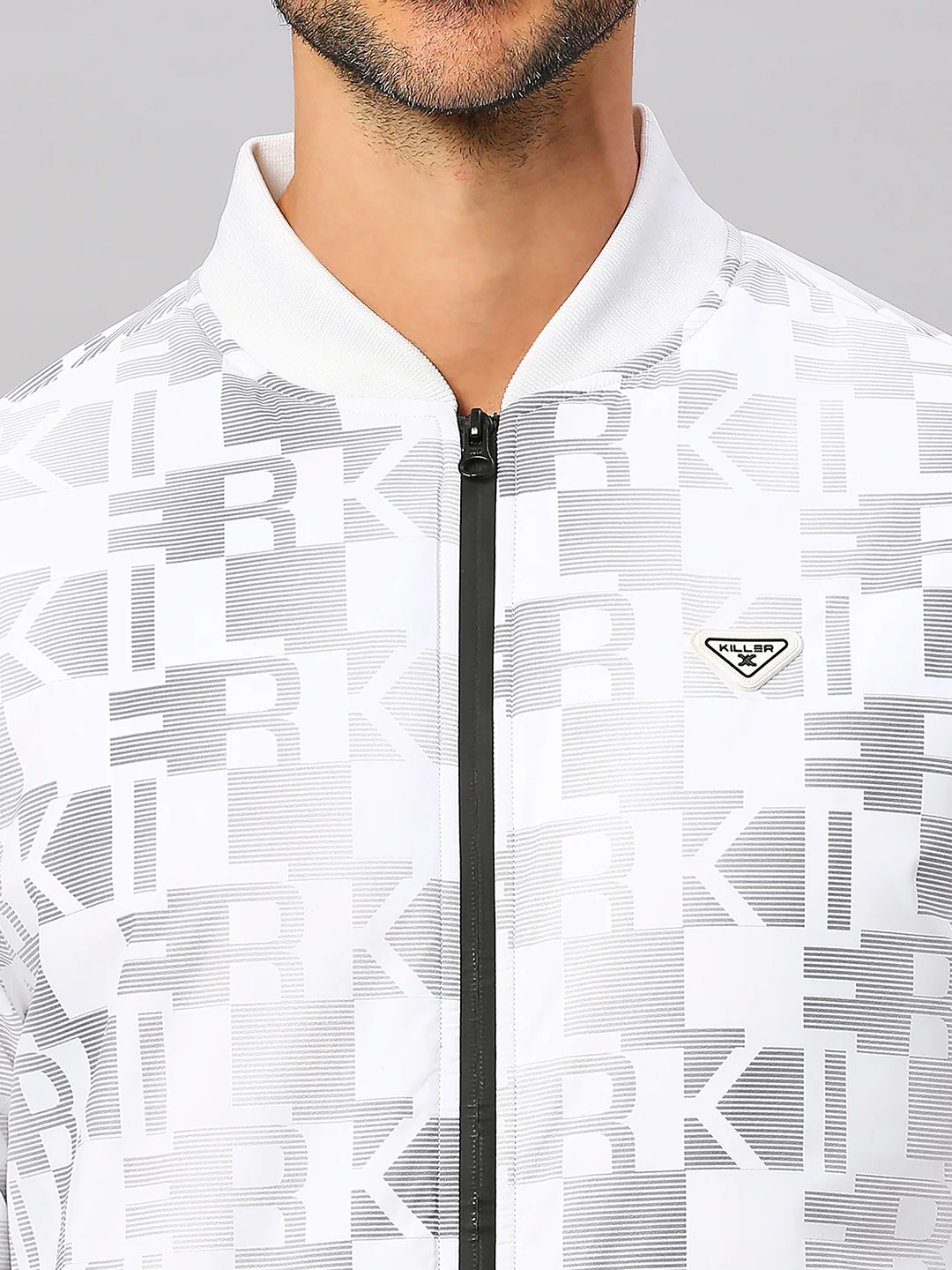 Killer Men White Bomber Neck Jackets - Image 7