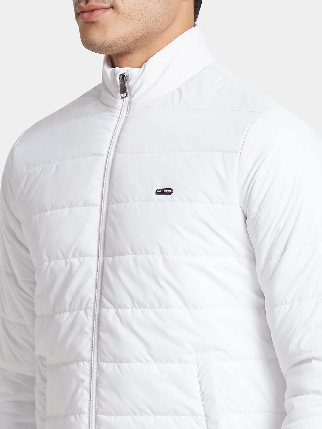 Killer Men White High Neck Jackets - Image 8