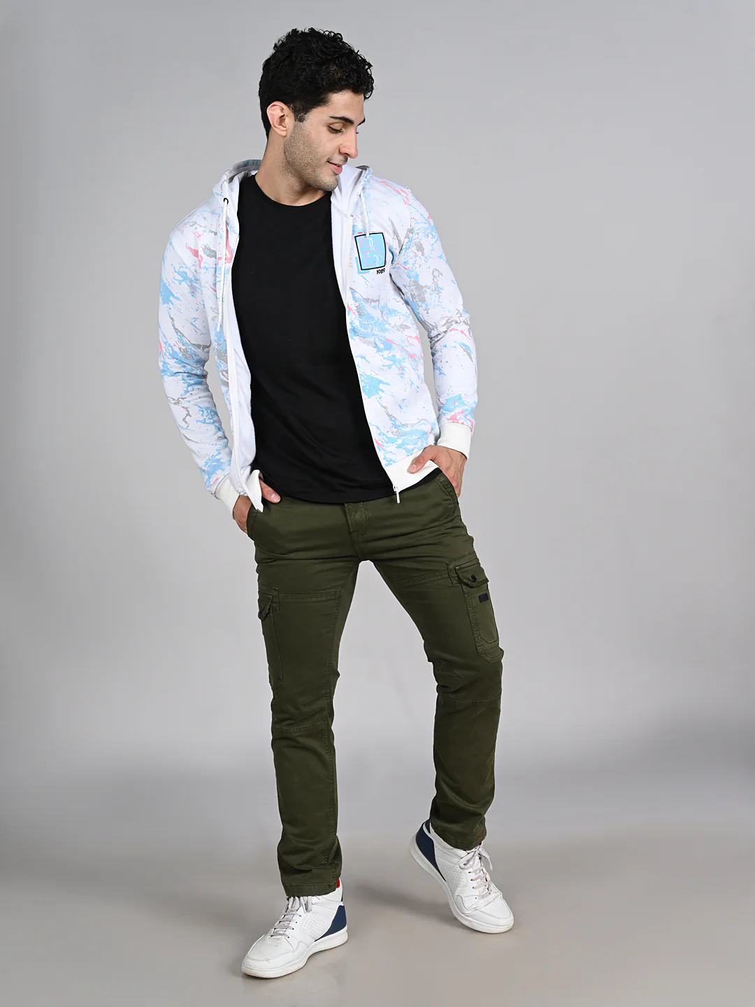 Killer Men White Hooded Sweat Shirts - Image 3