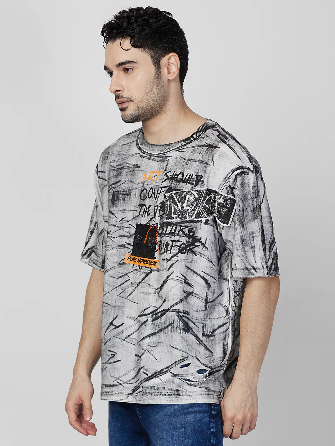 Killer Men White Printed Round Neck T-Shirts - Image 6