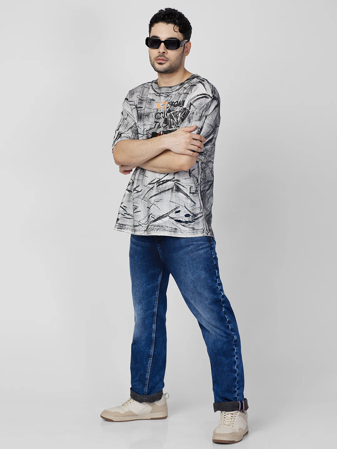 Killer Men White Printed Round Neck T-Shirts - Image 8