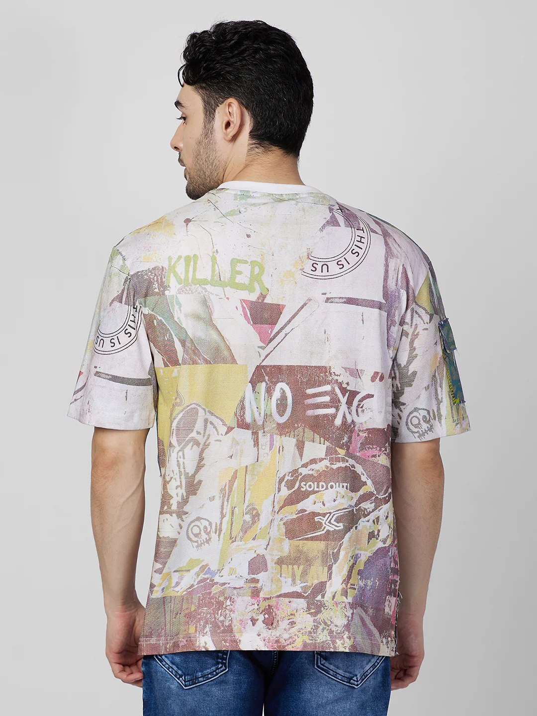 Killer Men White Printed Round Neck T-Shirts - Image 5