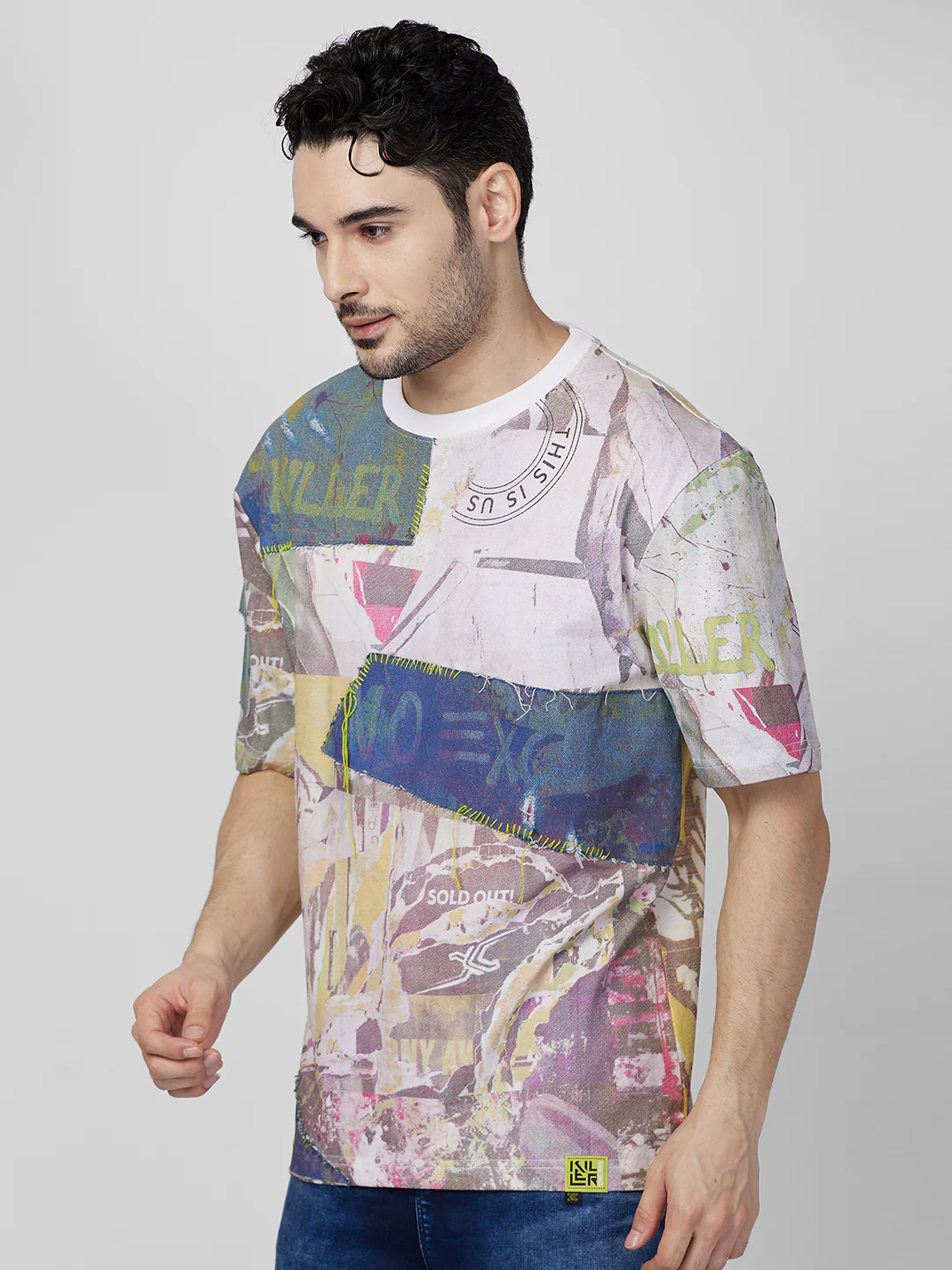 Killer Men White Printed Round Neck T-Shirts - Image 6