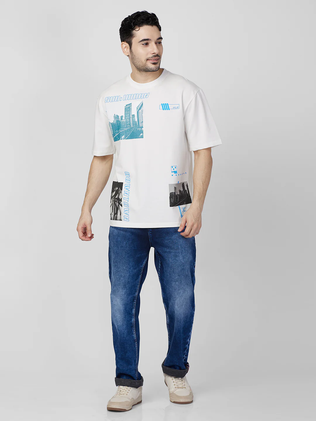 Killer Men White Printed Round Neck T-Shirts - Image 4