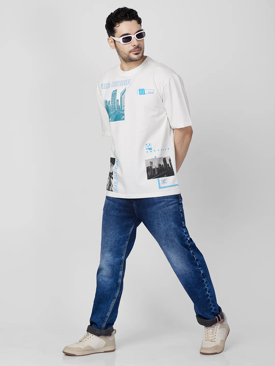 Killer Men White Printed Round Neck T-Shirts - Image 8