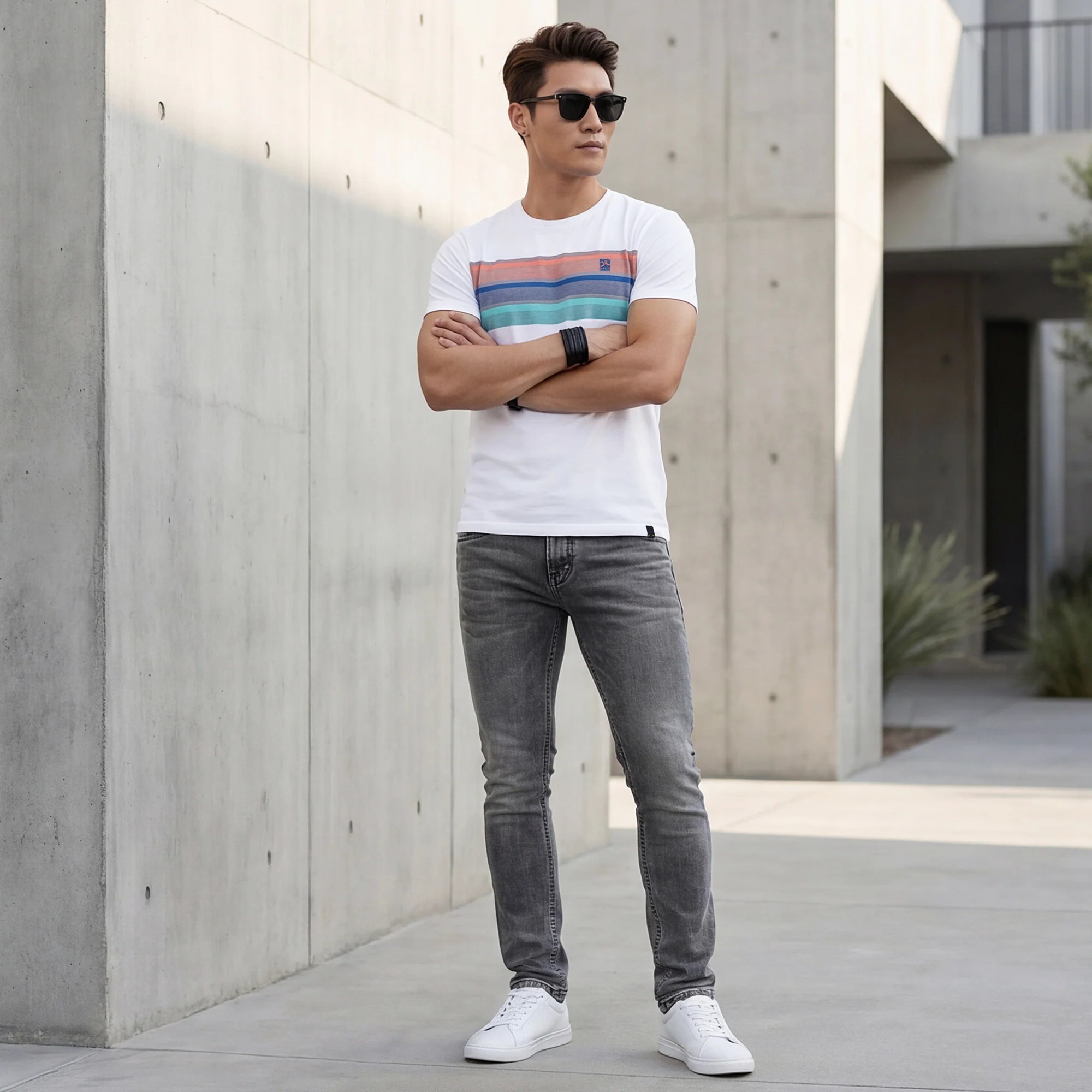 Killer Men White Printed Slim Fit T-Shirt