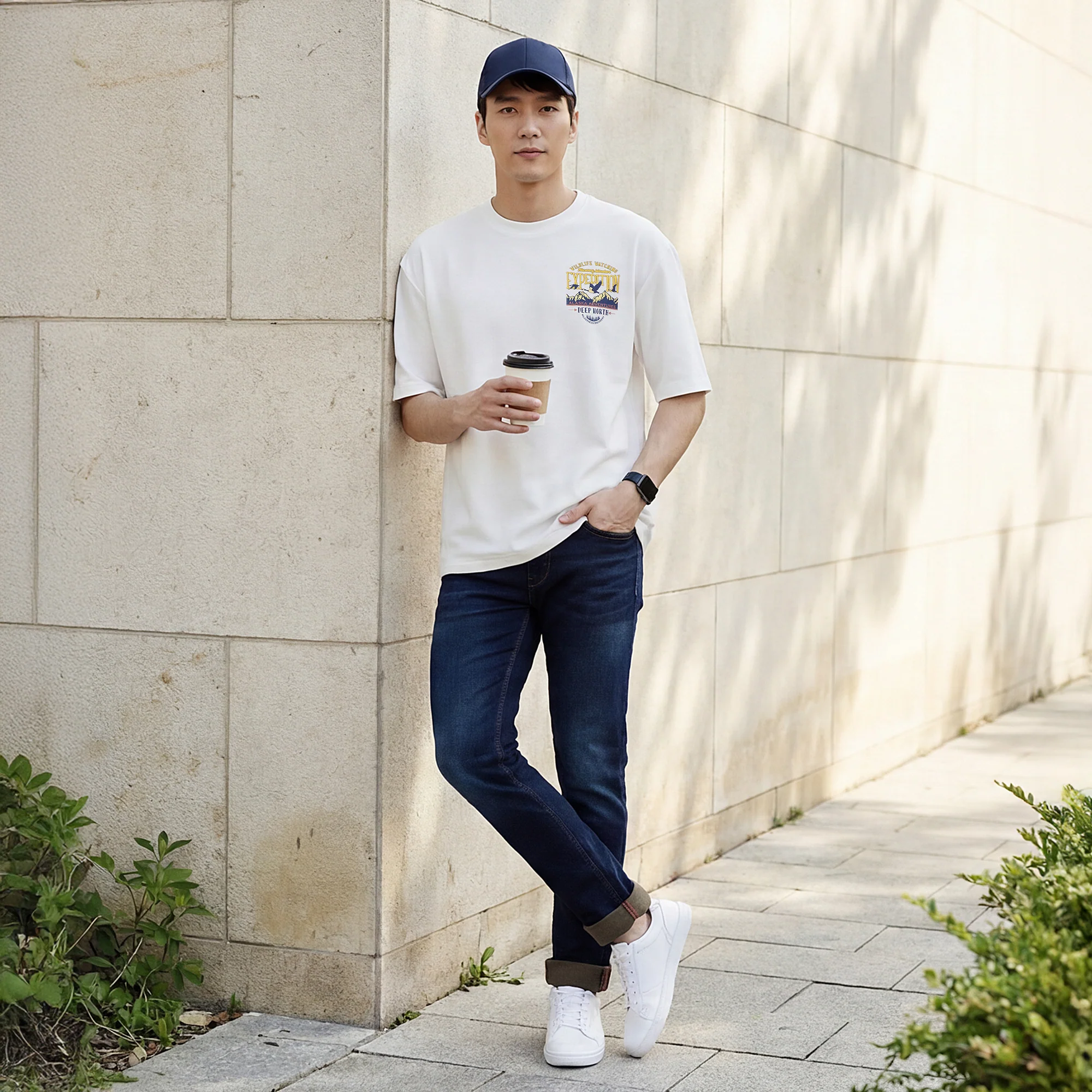 Killer Men White Printed Slim Fit T-Shirt