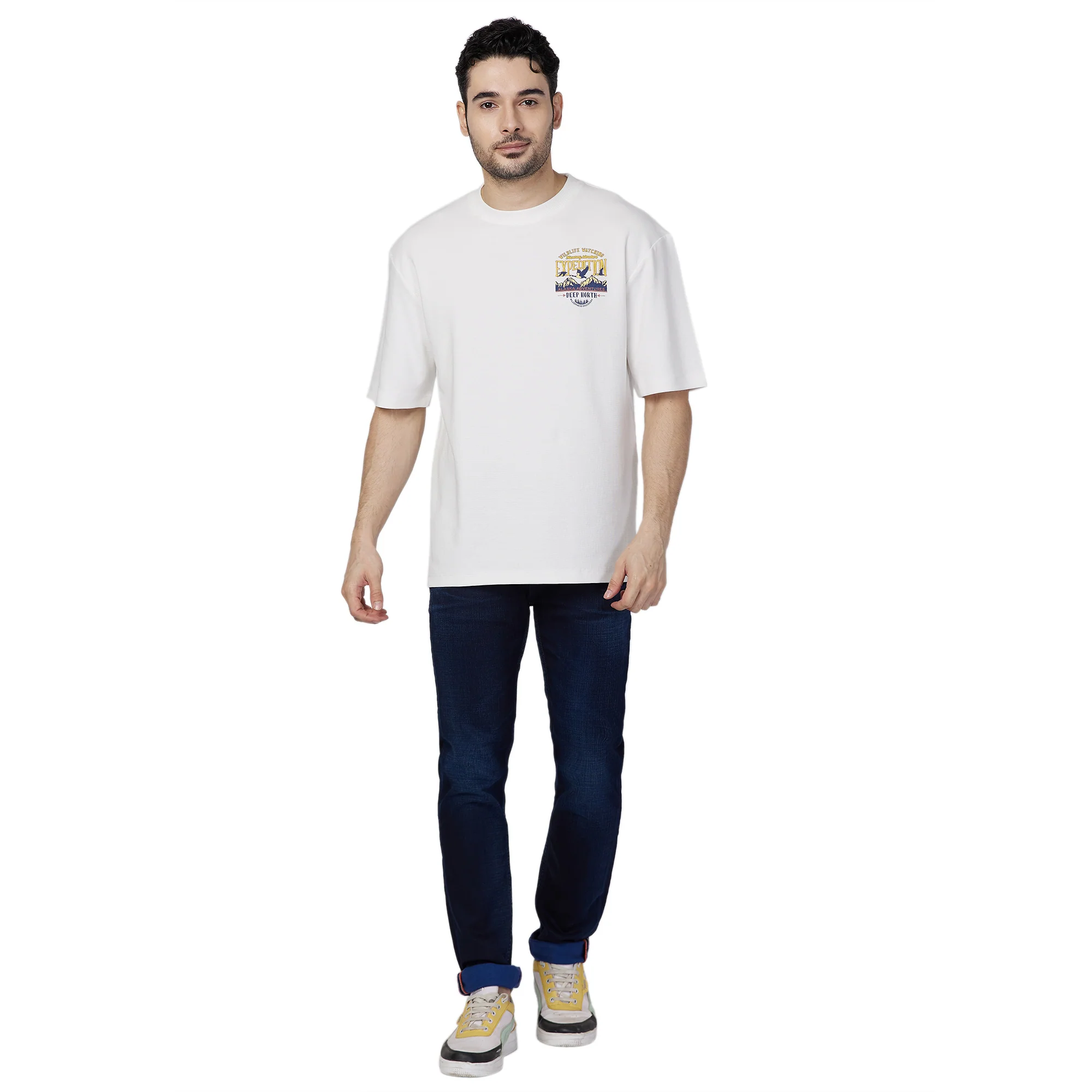 Killer Men White Printed Slim Fit T-Shirt - Image 3