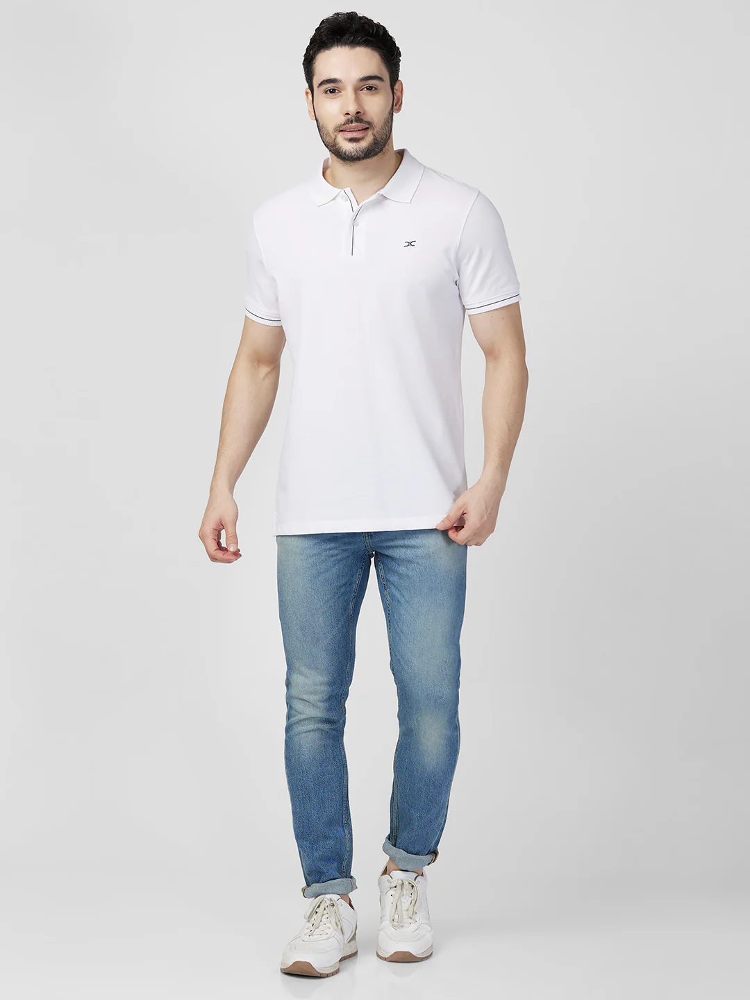 Killer Men White Printed Slim Fit T-Shirts - Image 4
