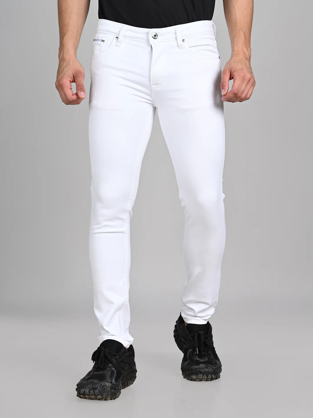 Killer Men White Solid Slim Fit Jeans - Image 4