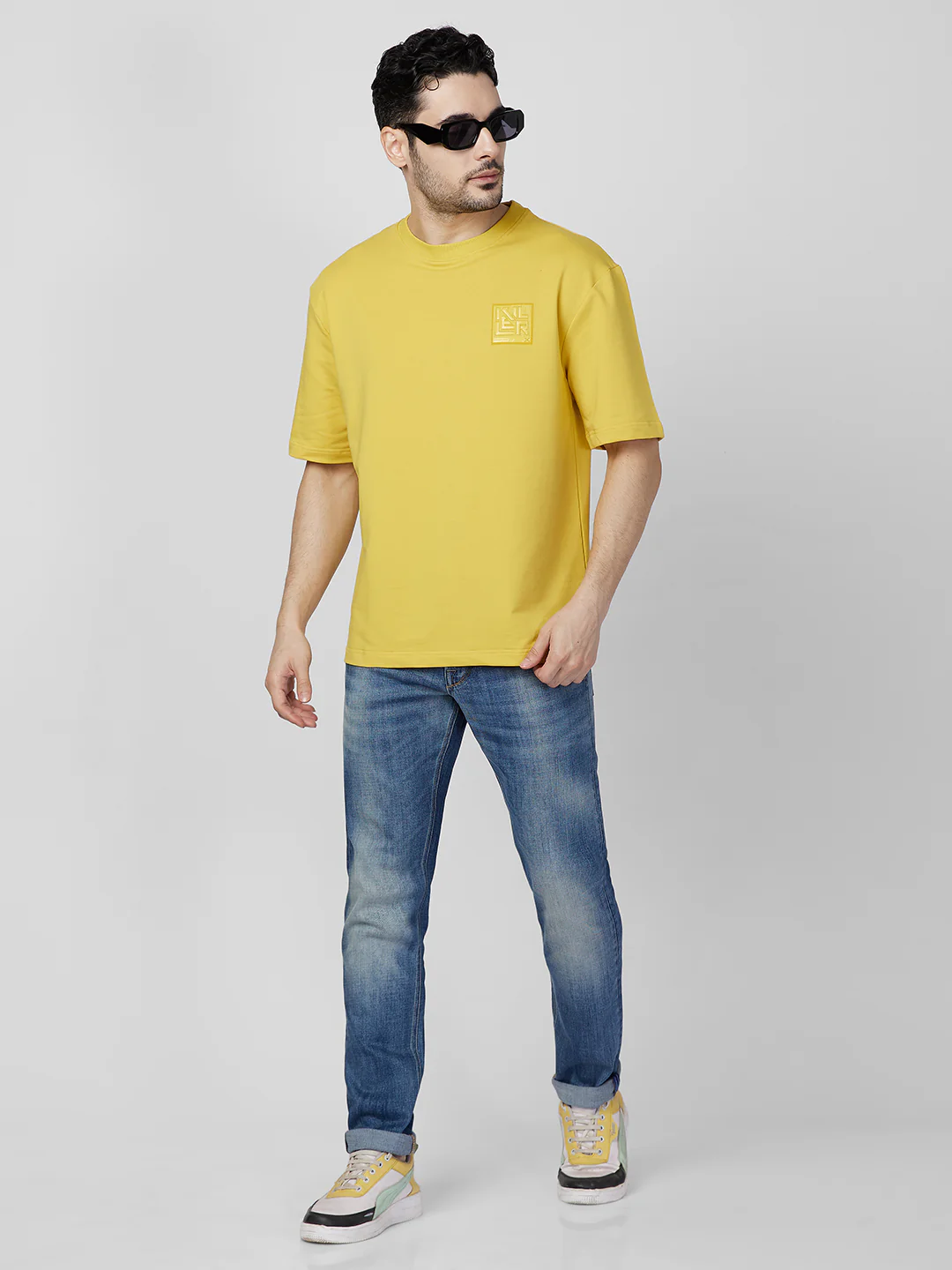 Killer Men Yellow Round Neck T-Shirts - Image 8