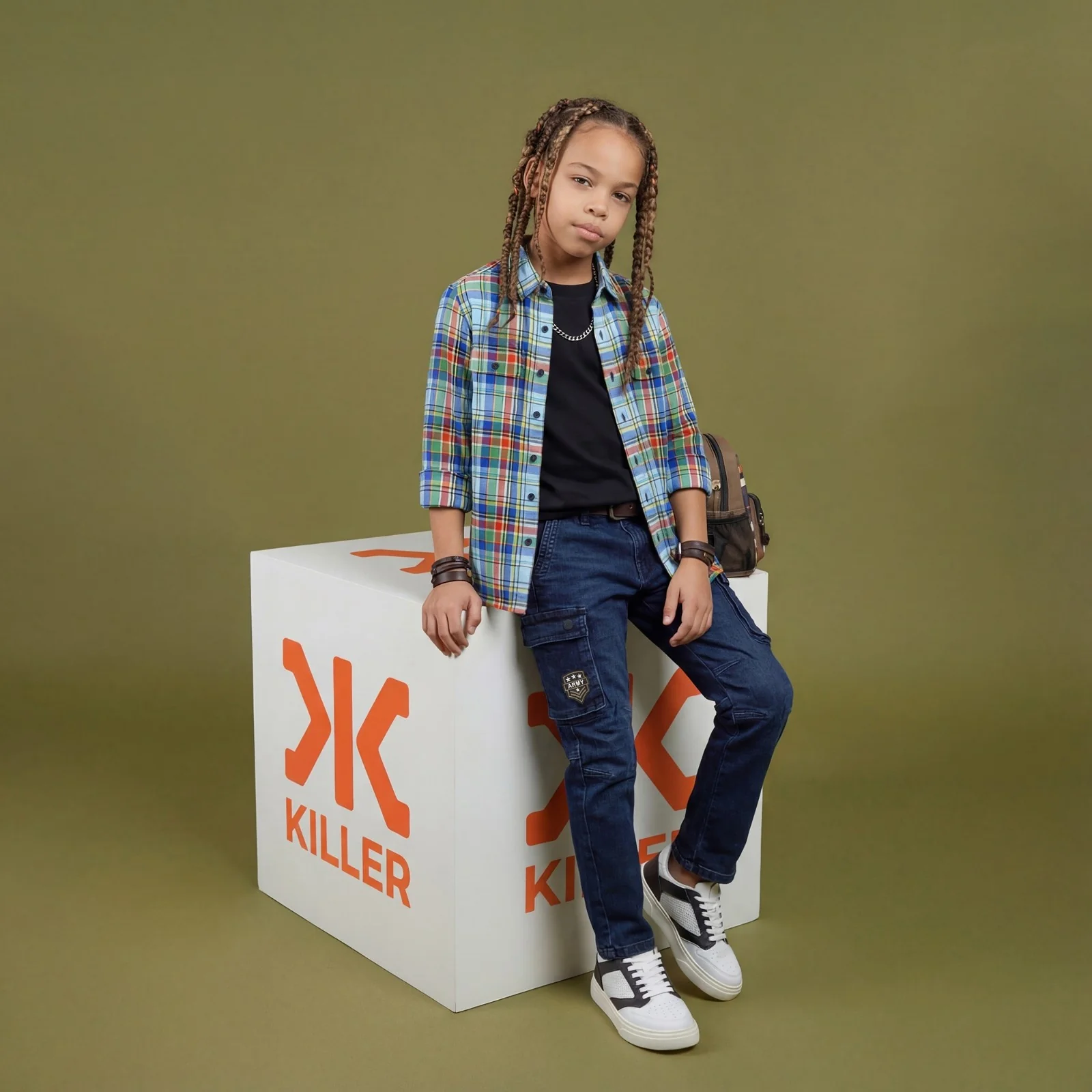 Kid's Blue Regular Fit Shirts - Image 6