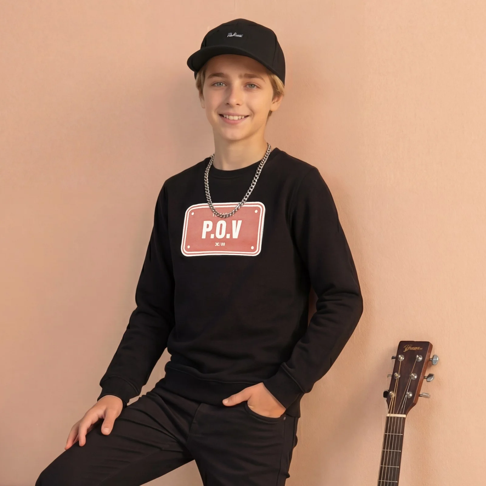 Kid's Black Sweat Shirts - Image 4