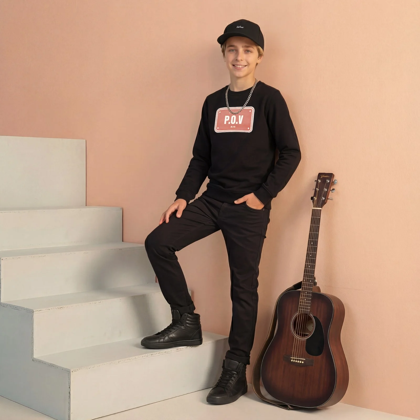 Kid's Black Sweat Shirts - Image 5