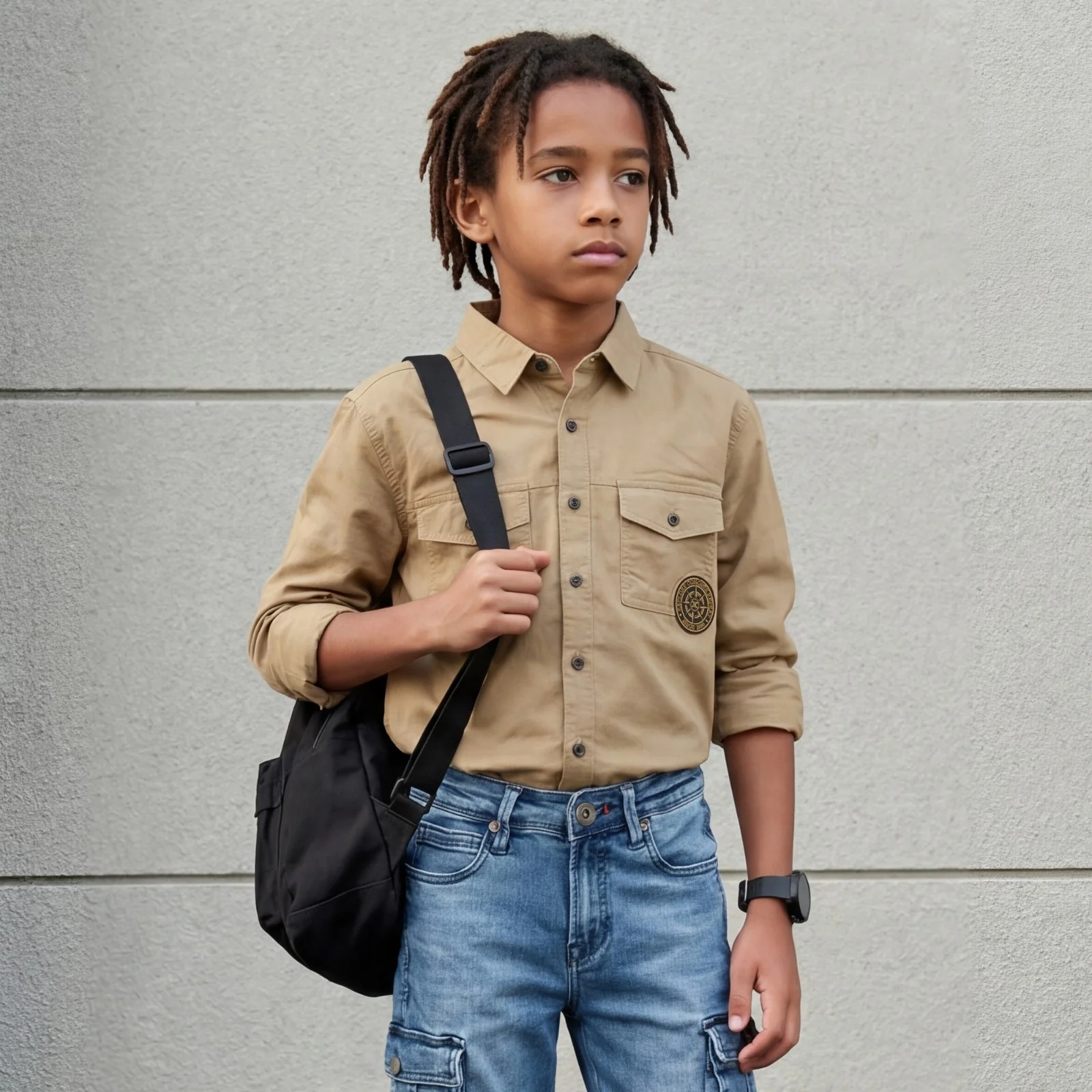 Kid's Brown Slim Fit Shirts - Image 5