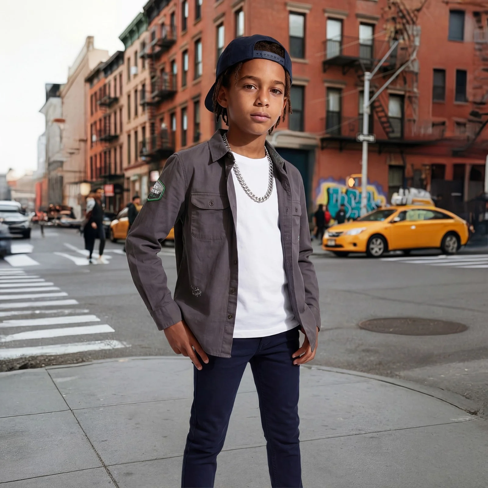 Kid's Dark Grey Regular Fit Shirts - Image 3