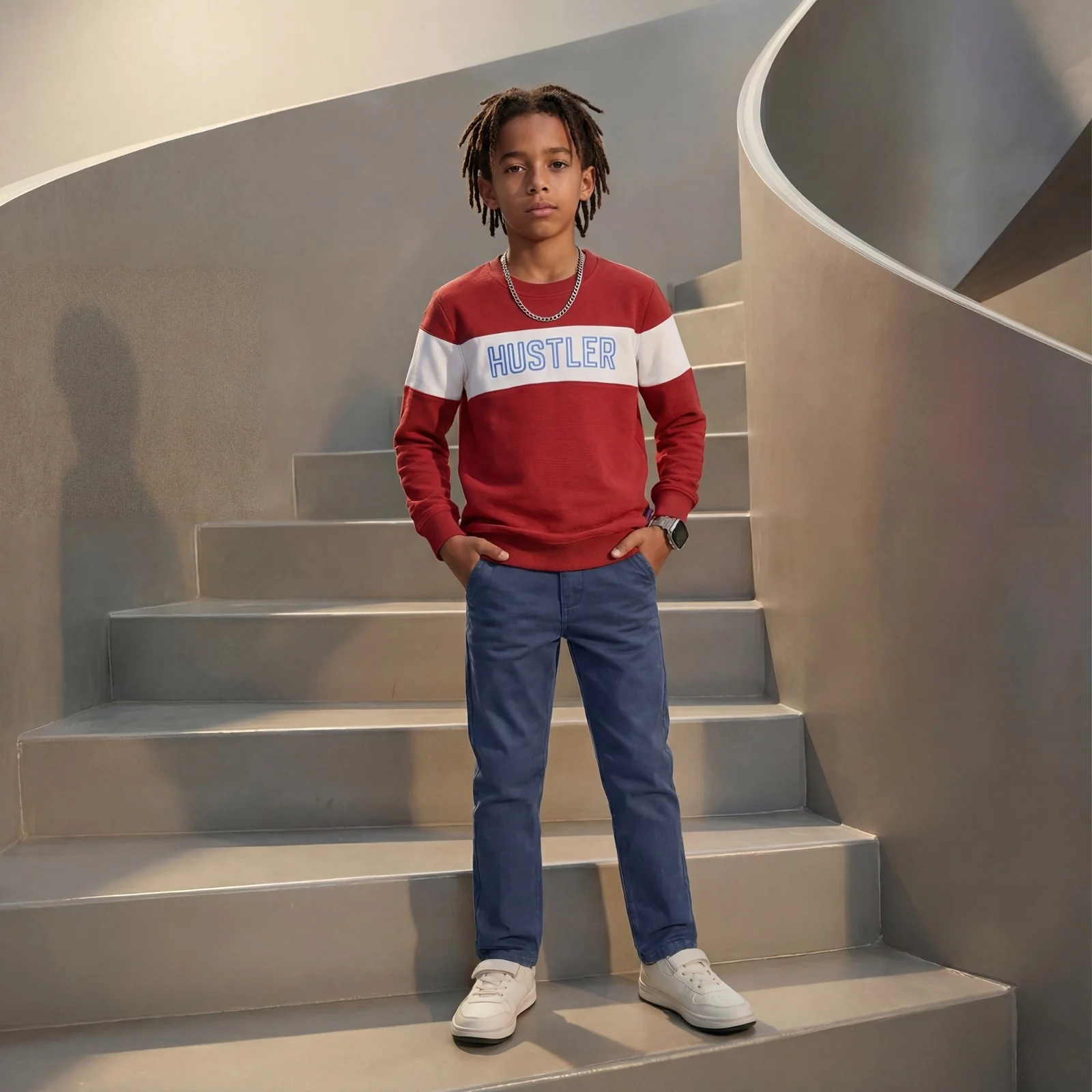 Kid's Maroon Sweat Shirts - Image 3
