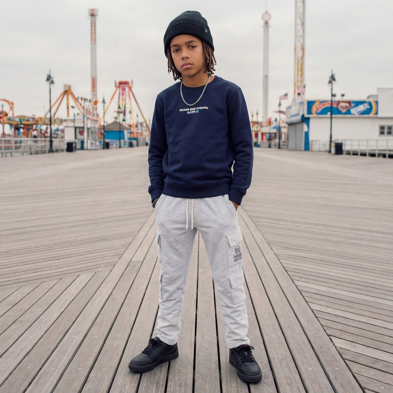 Kid's Navy Sweat Shirts - Image 3
