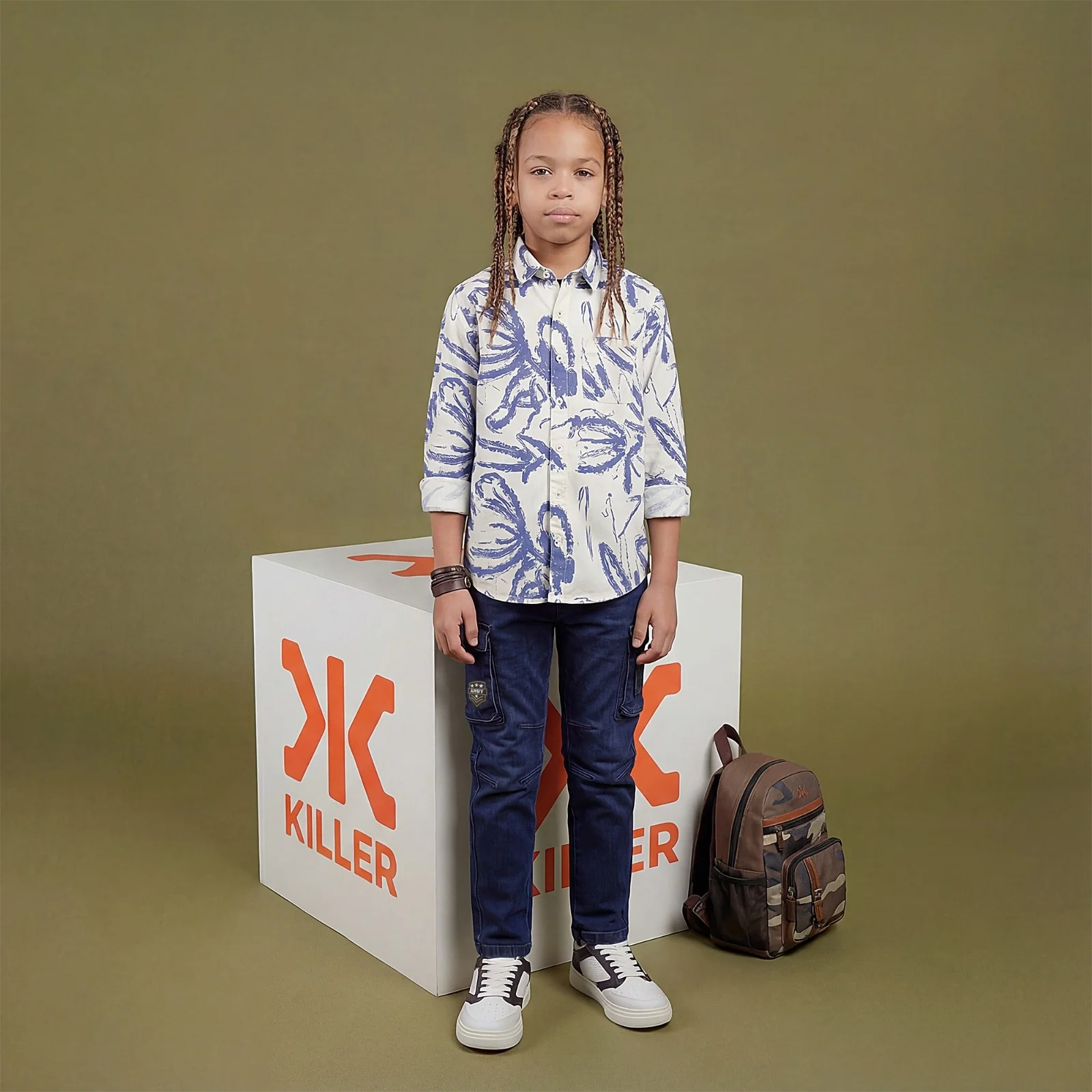 Kid's White Regular Fit Shirts - Image 3
