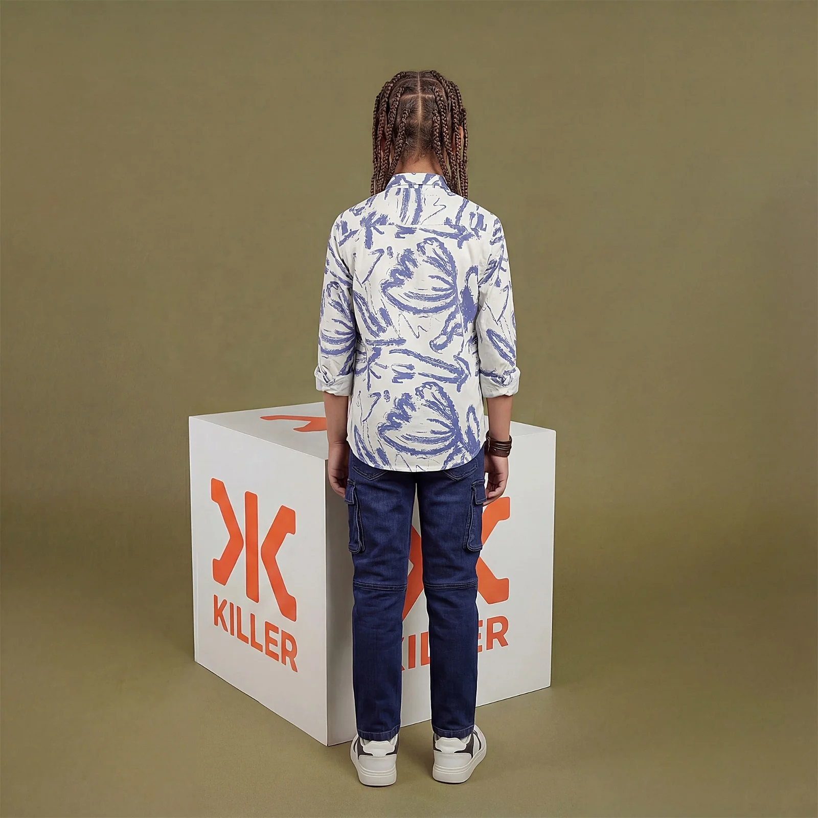 Kid's White Regular Fit Shirts - Image 4