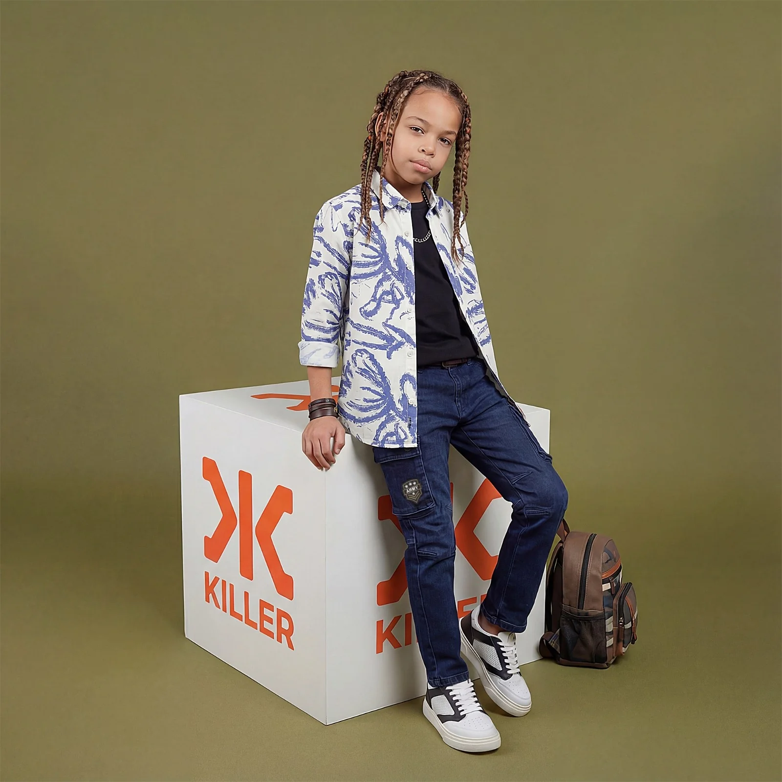 Kid's White Regular Fit Shirts - Image 6
