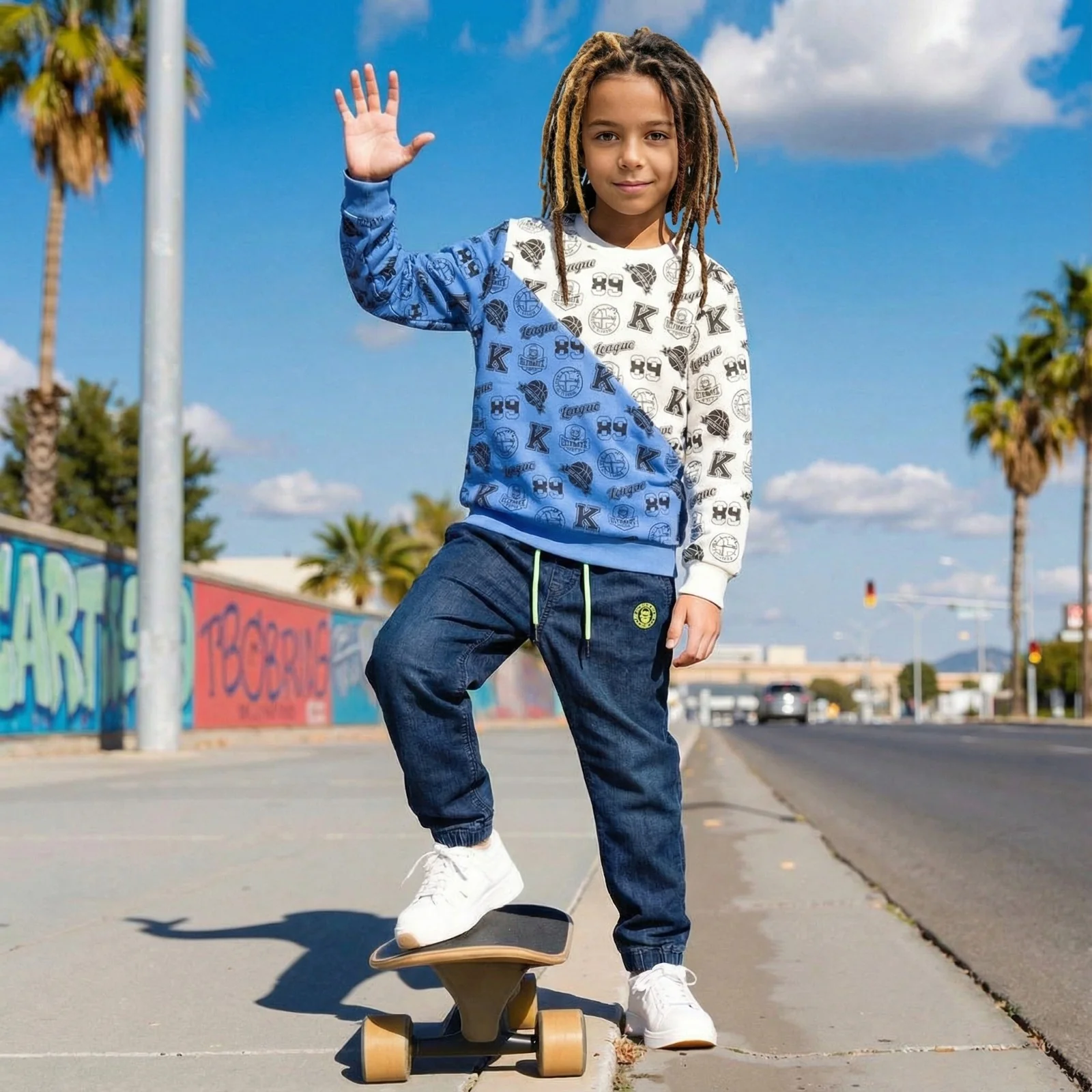 Kid's White Sweat Shirts - Image 3