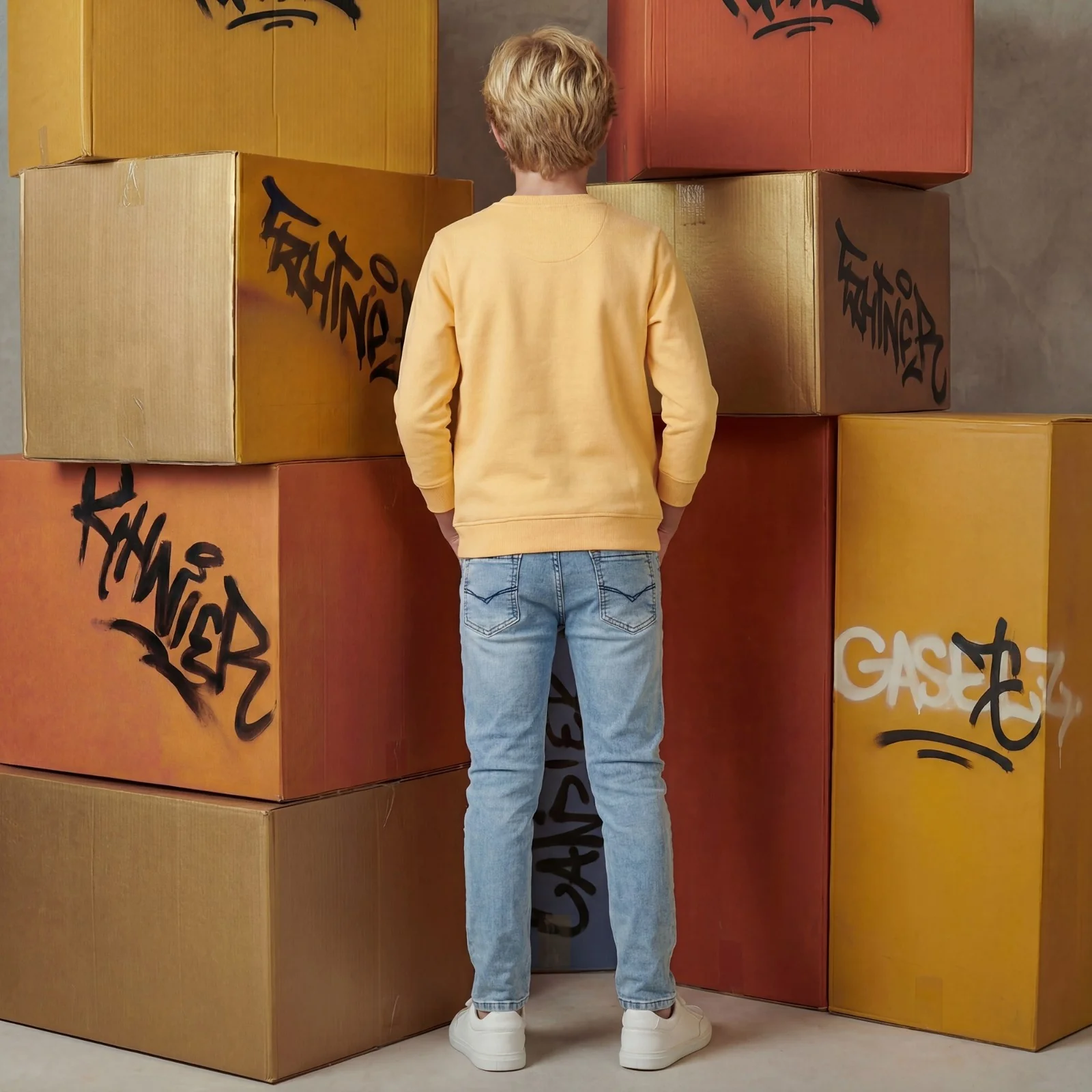 Kid's Yellow Sweat Shirts - Image 4